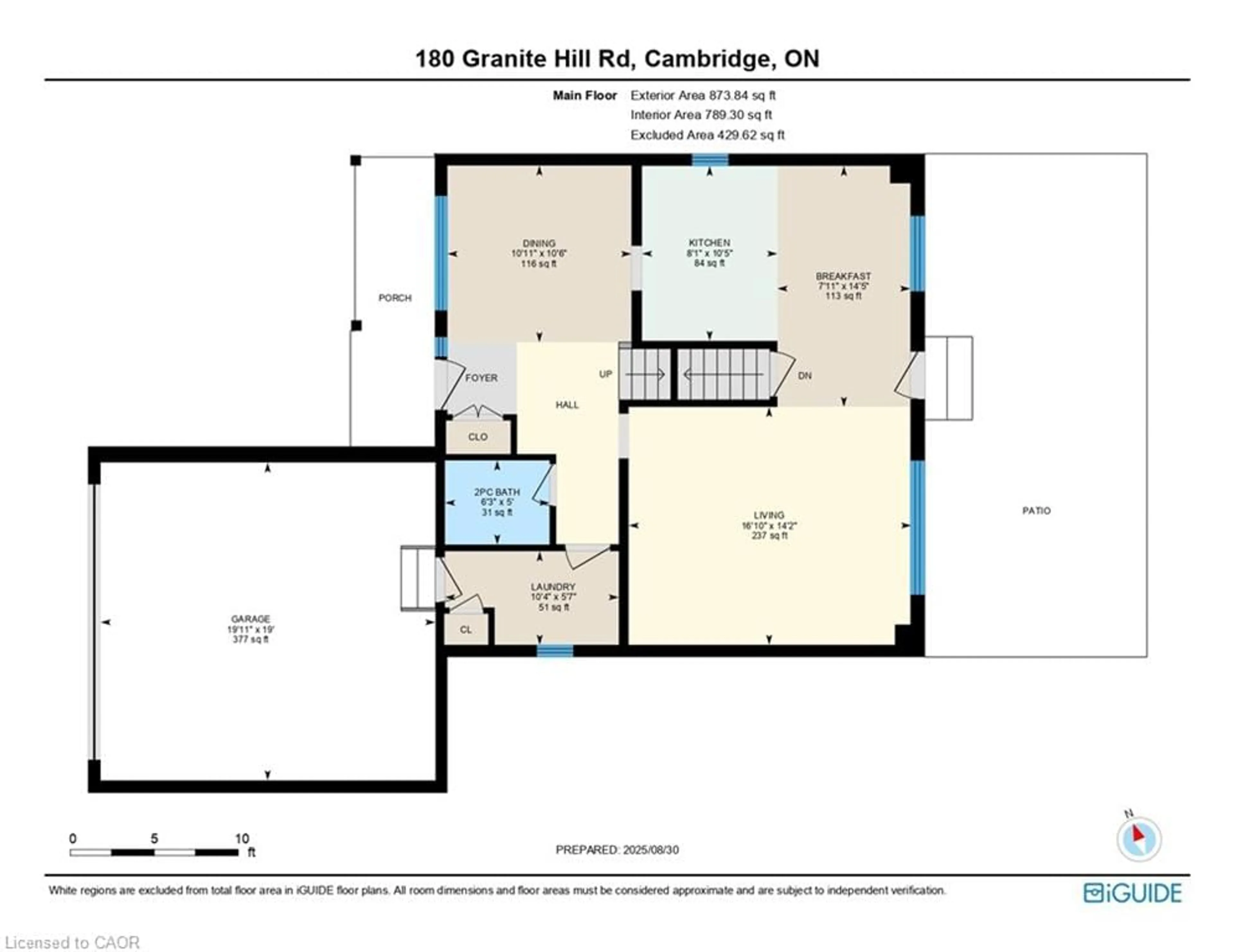 Floor plan for 180 Granite Hill Dr, Cambridge Ontario N1T 2A6