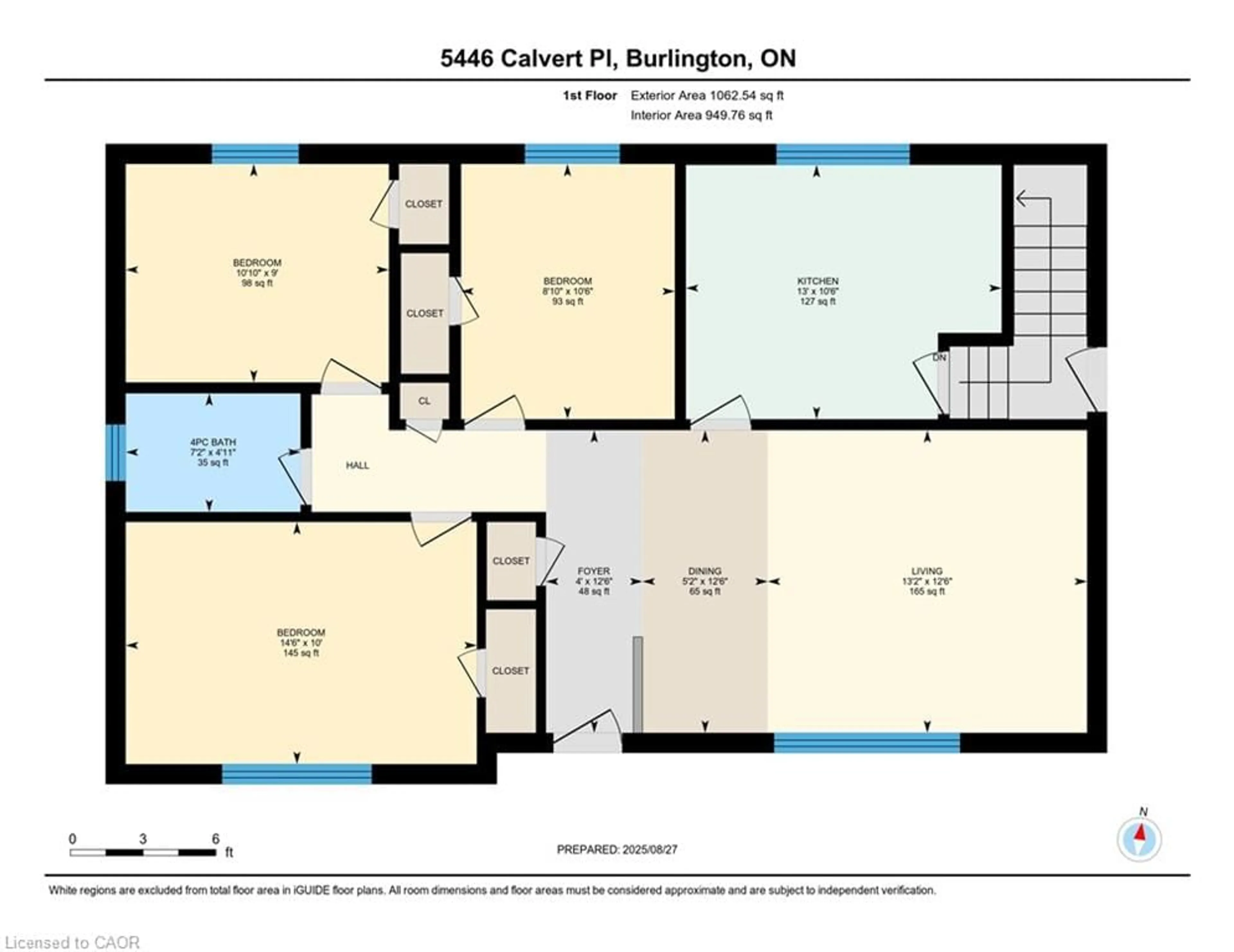 Floor plan for 5446 Calvert Pl, Burlington Ontario L7L 3H7