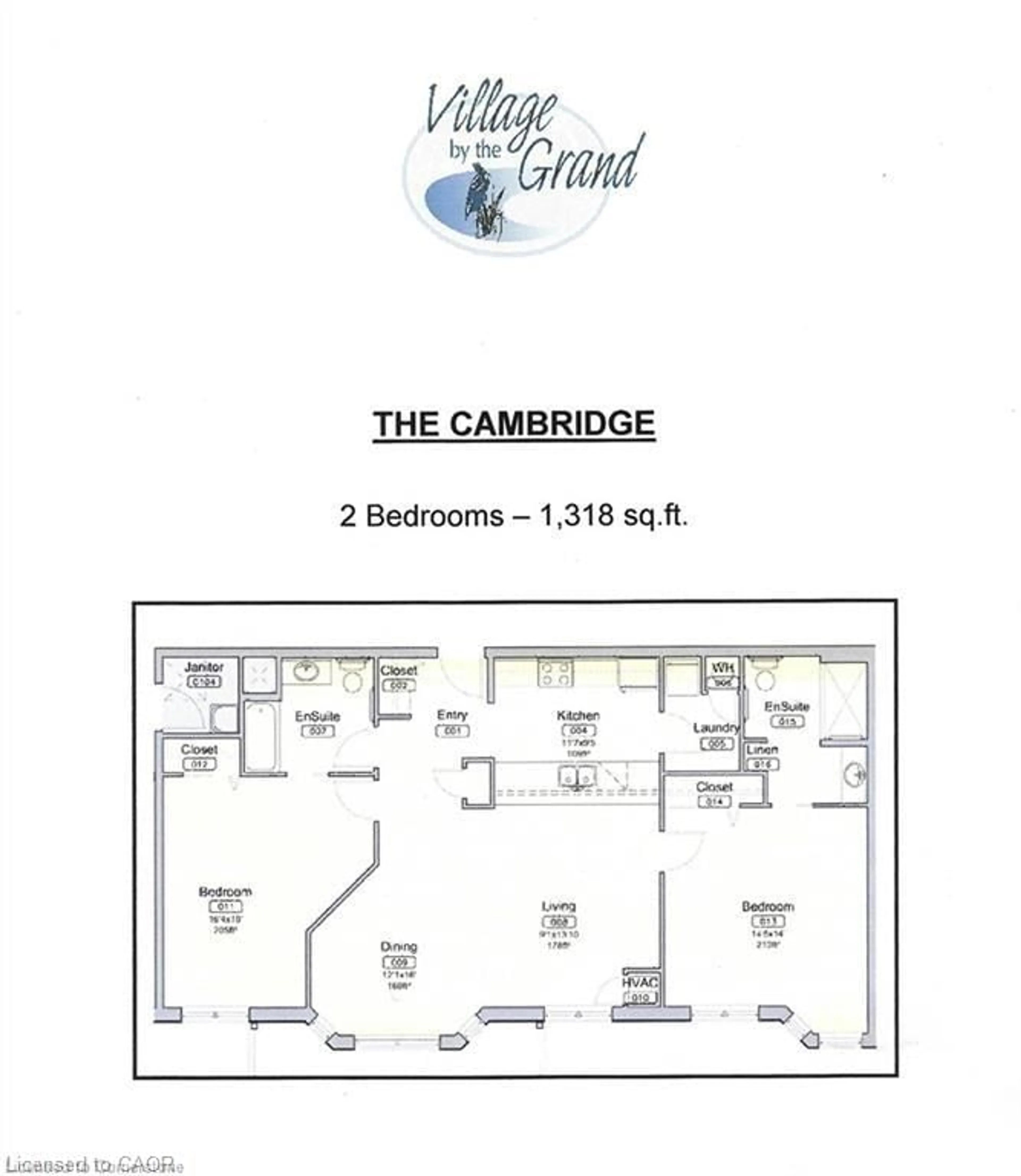 Floor plan for 317 Lock St #316, Dunnville Ontario N1A 0A1