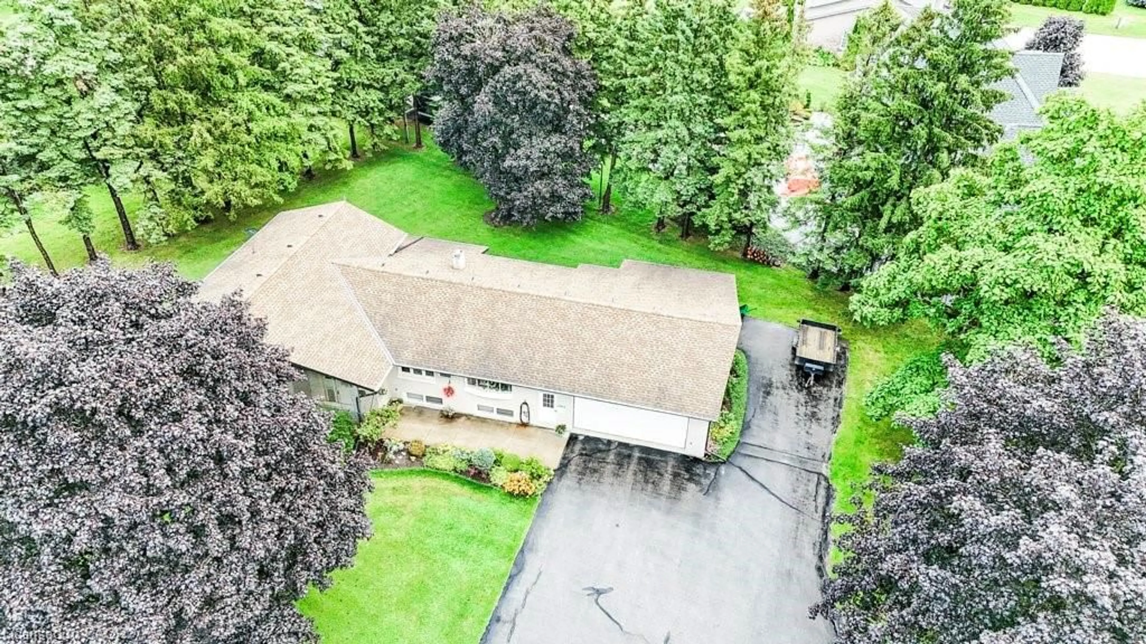 A pic from outside/outdoor area/front of a property/back of a property/a pic from drone, street for 8719 Road 164, Gowanstown Ontario N0G 1Y0