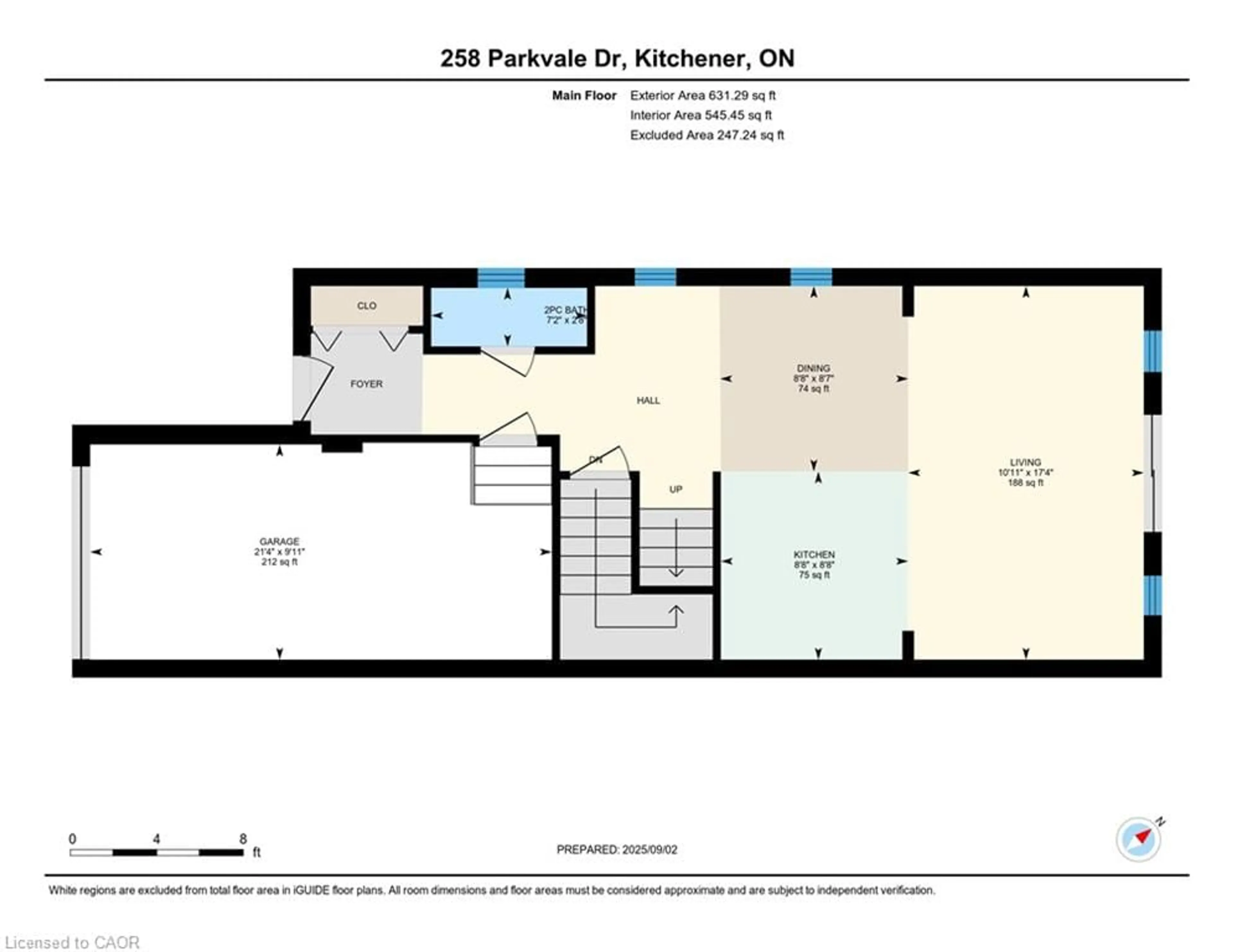 Floor plan for 258 Parkvale Dr, Kitchener Ontario N2R 1Y7