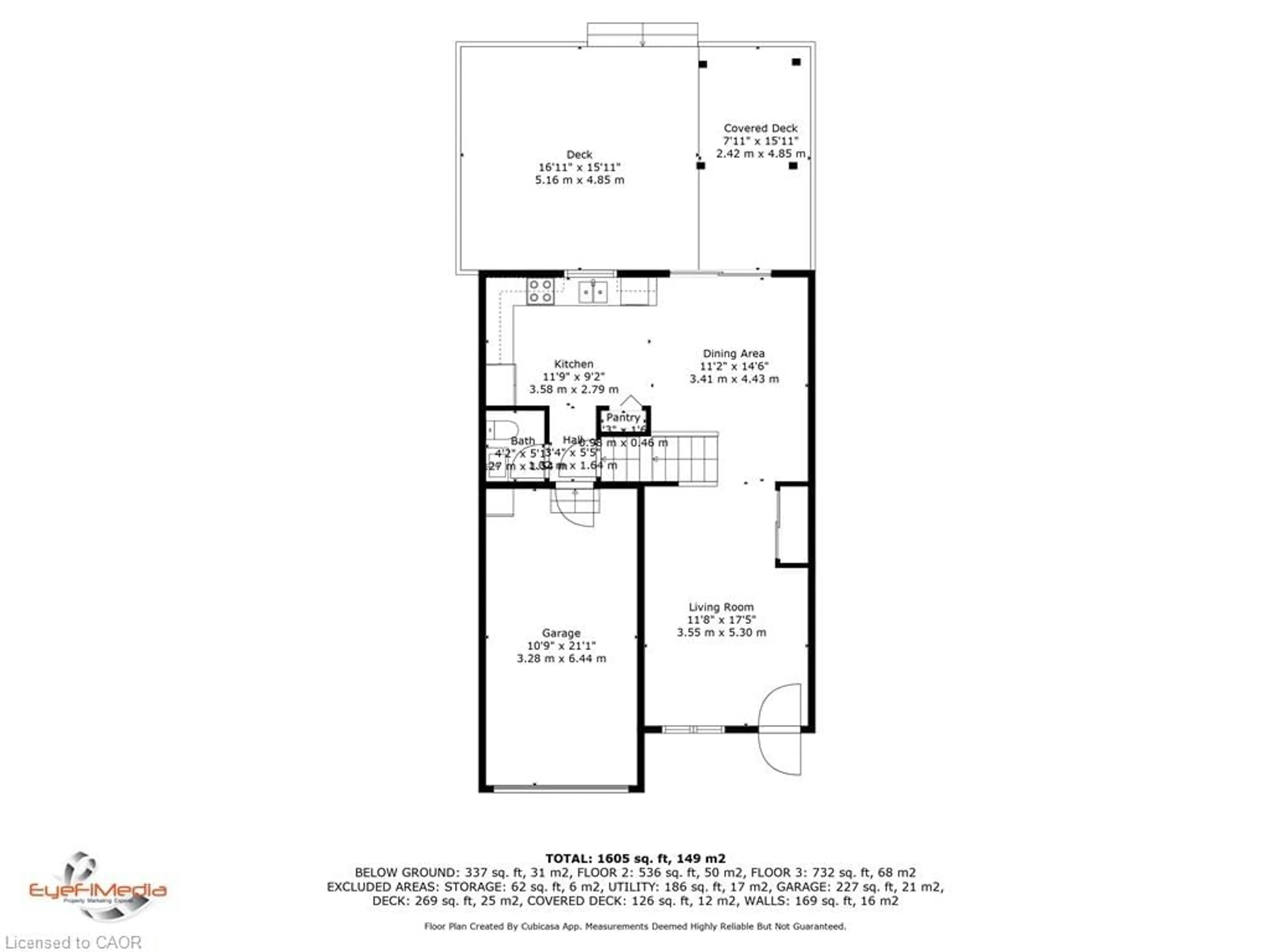 Floor plan for 209B Inverhuron Cres, Waterloo Ontario N2V 2H7