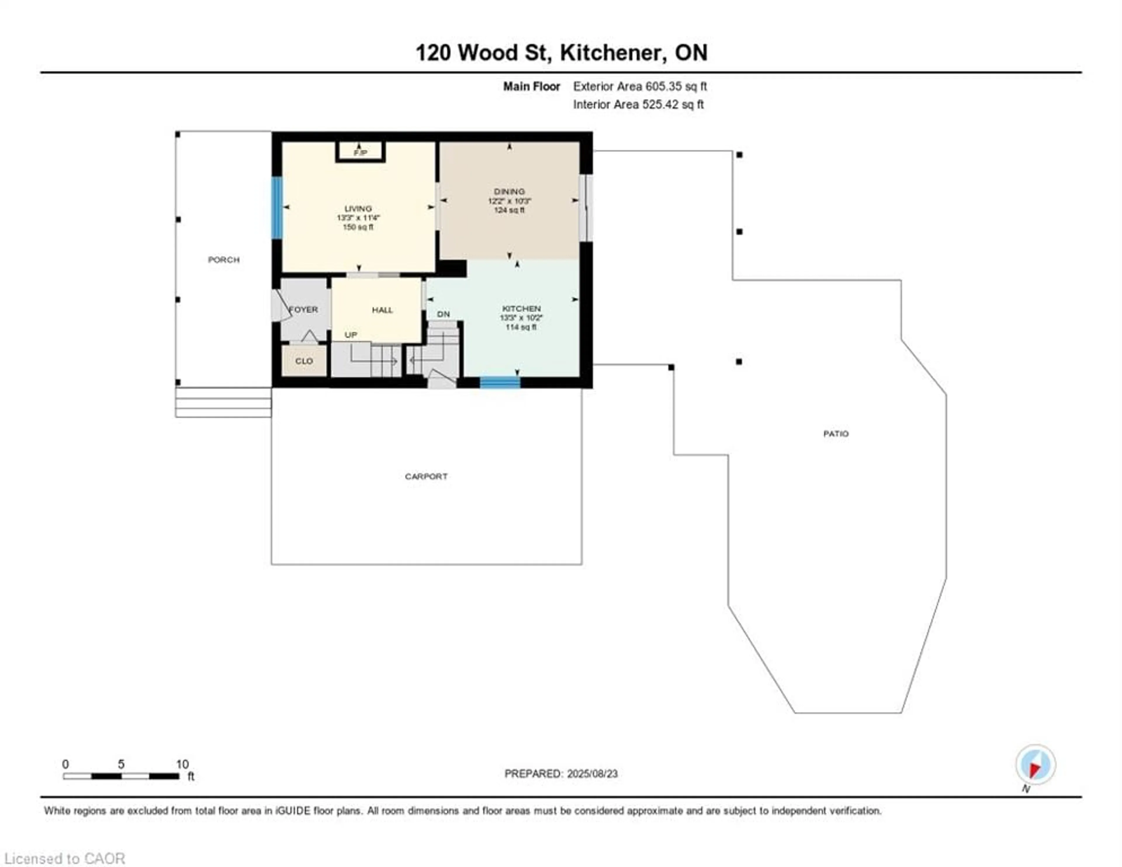 Floor plan for 120 Wood St, Kitchener Ontario N2G 2H8