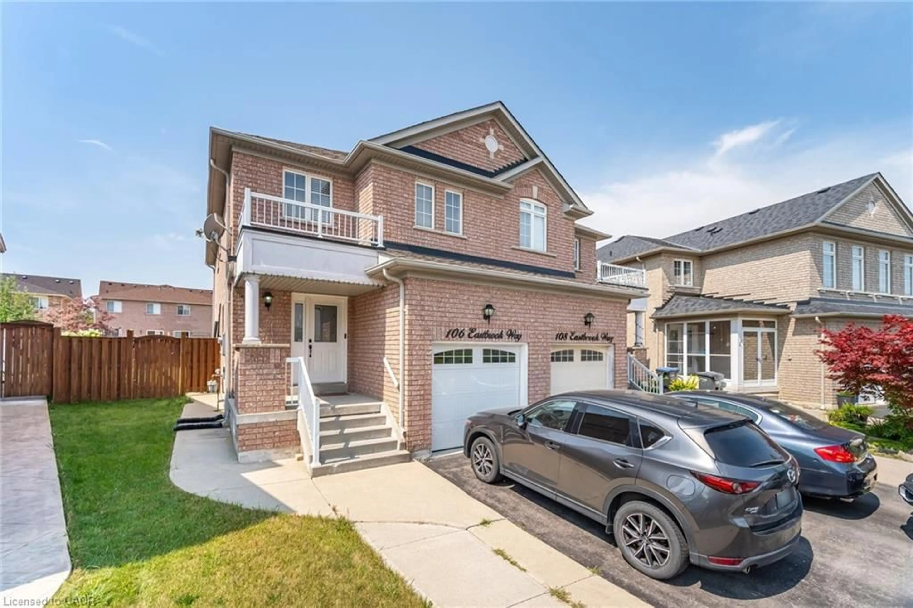 Home with brick exterior material, street for 106 Eastbrook Way, Brampton Ontario L6P 0Z9