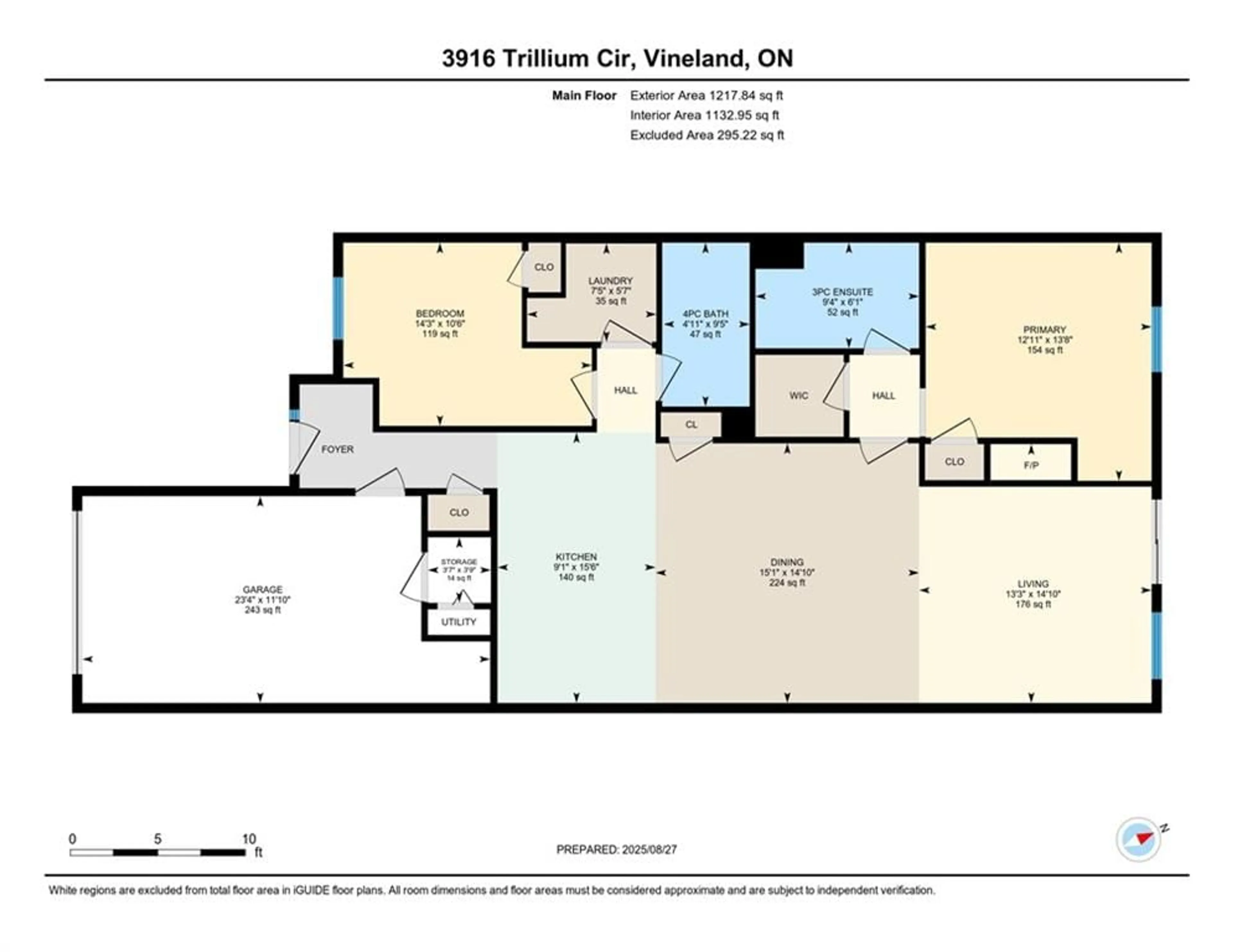 Floor plan for 3916 Trillium Cir, Vineland Ontario L0R 2C0