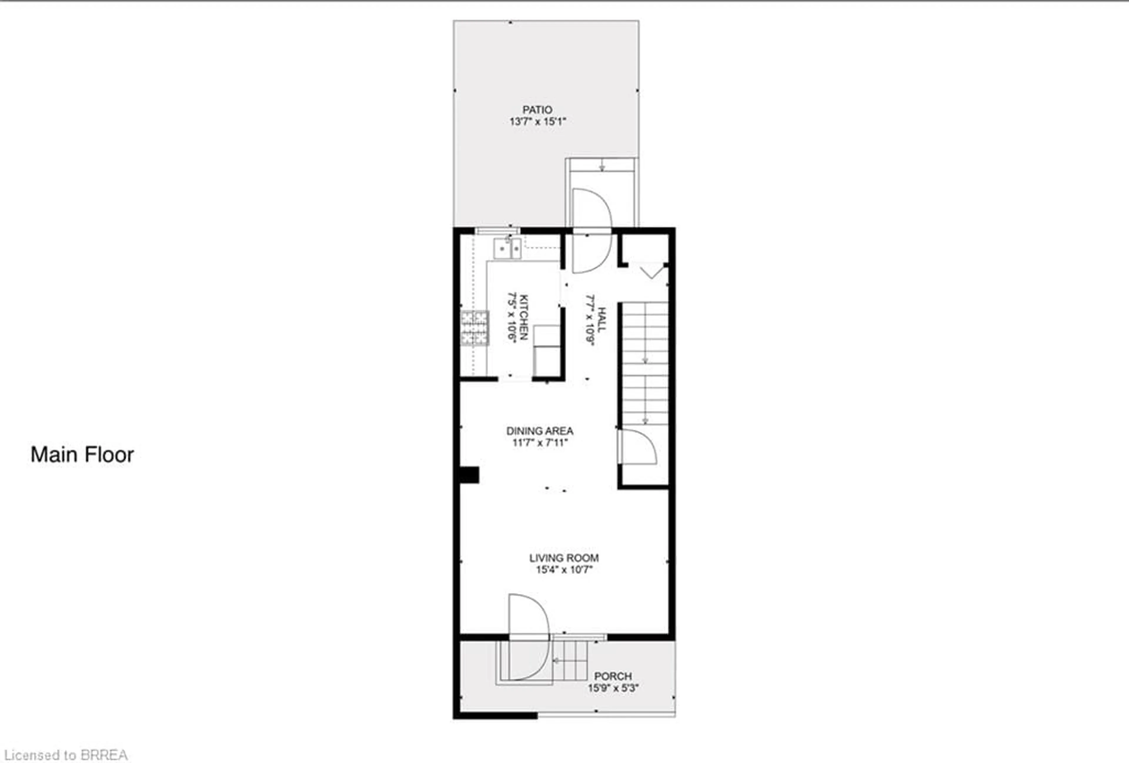 Floor plan for 11 Colmar Pl #2, Dundas Ontario L9H 4L1