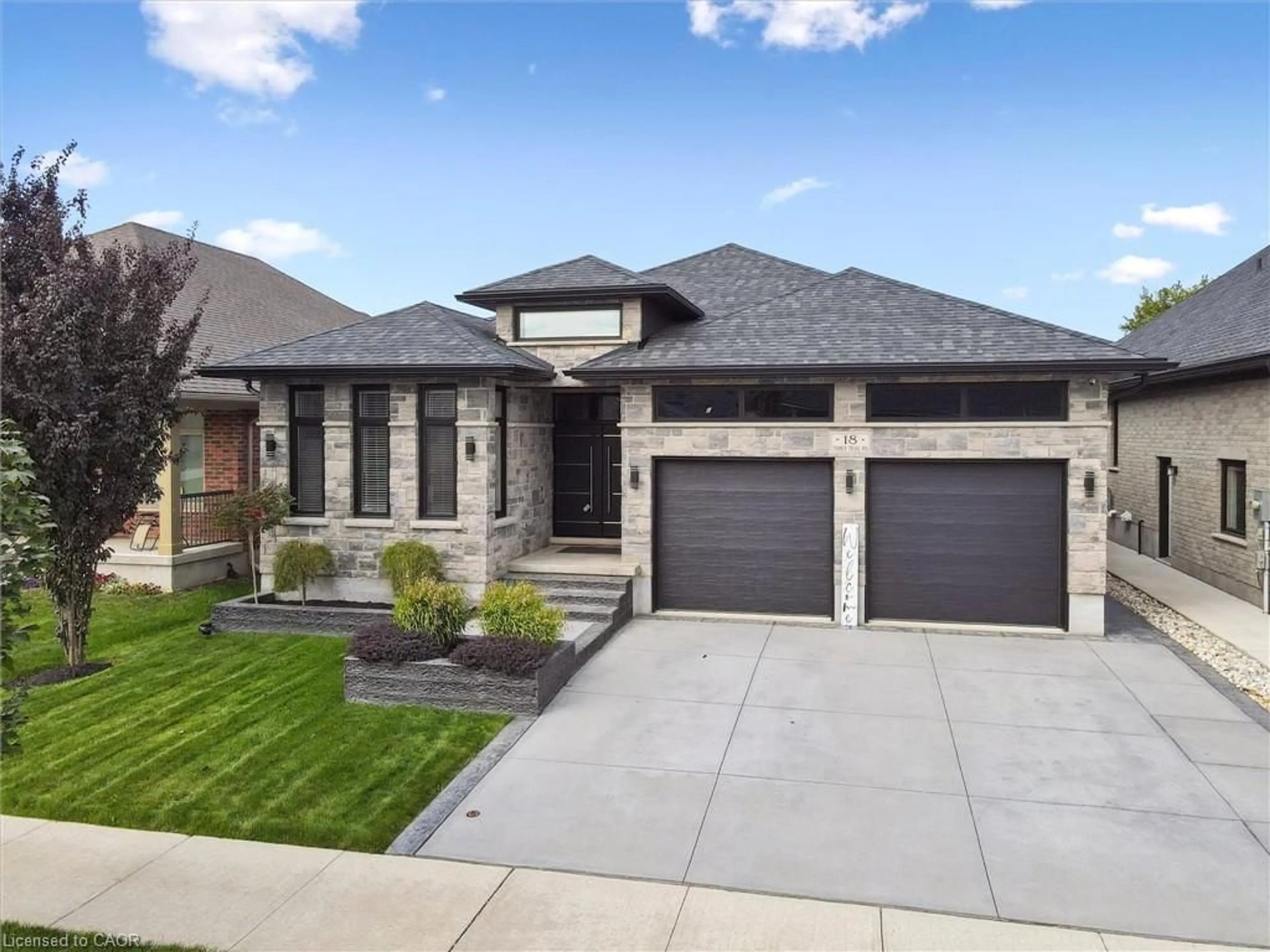 Home with brick exterior material, street for 18 Timber Trail Rd, Elmira Ontario N3B 0C5