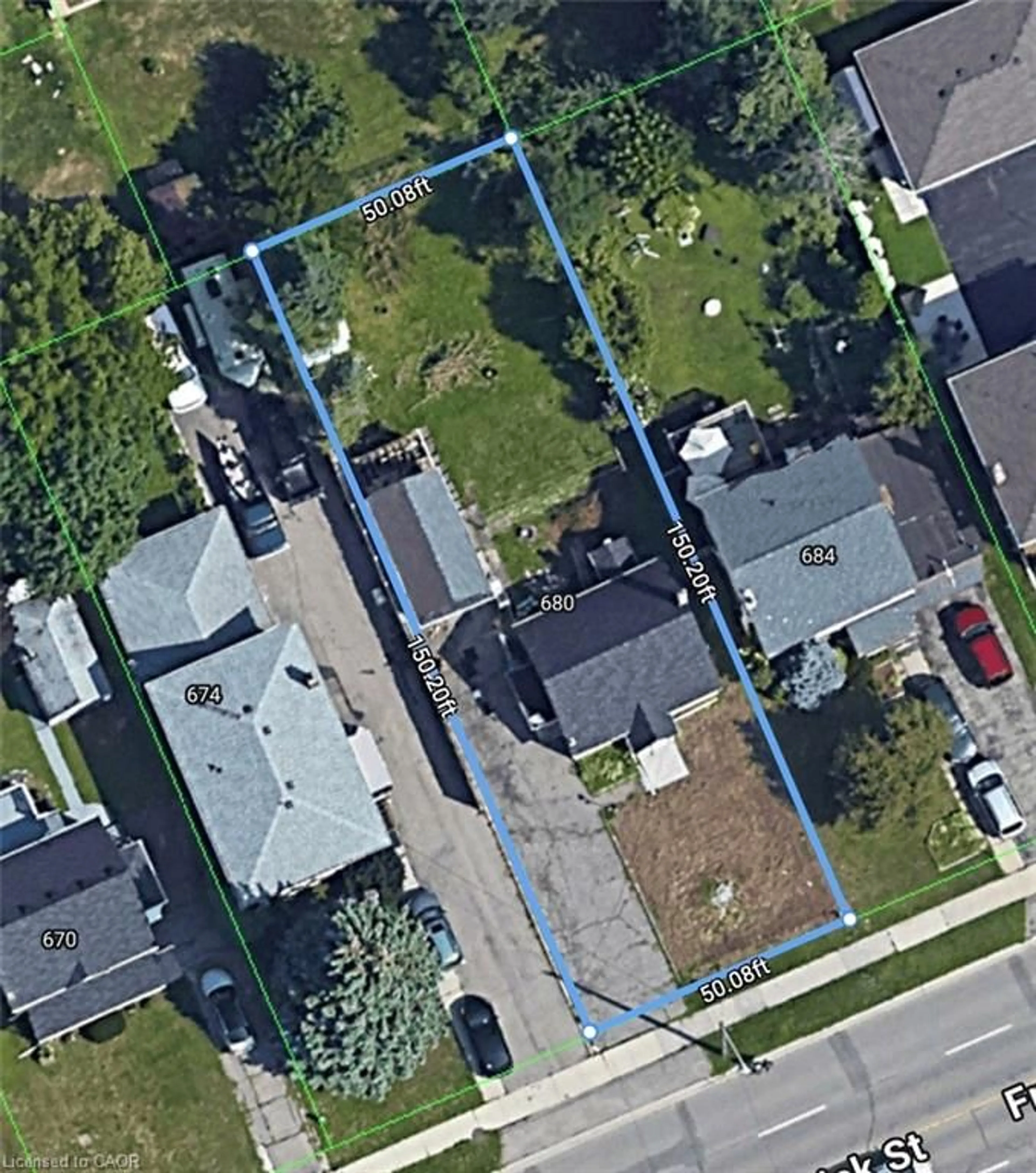 A pic from outside/outdoor area/front of a property/back of a property/a pic from drone, street for 680 Frederick St, Kitchener Ontario N2B 2B2