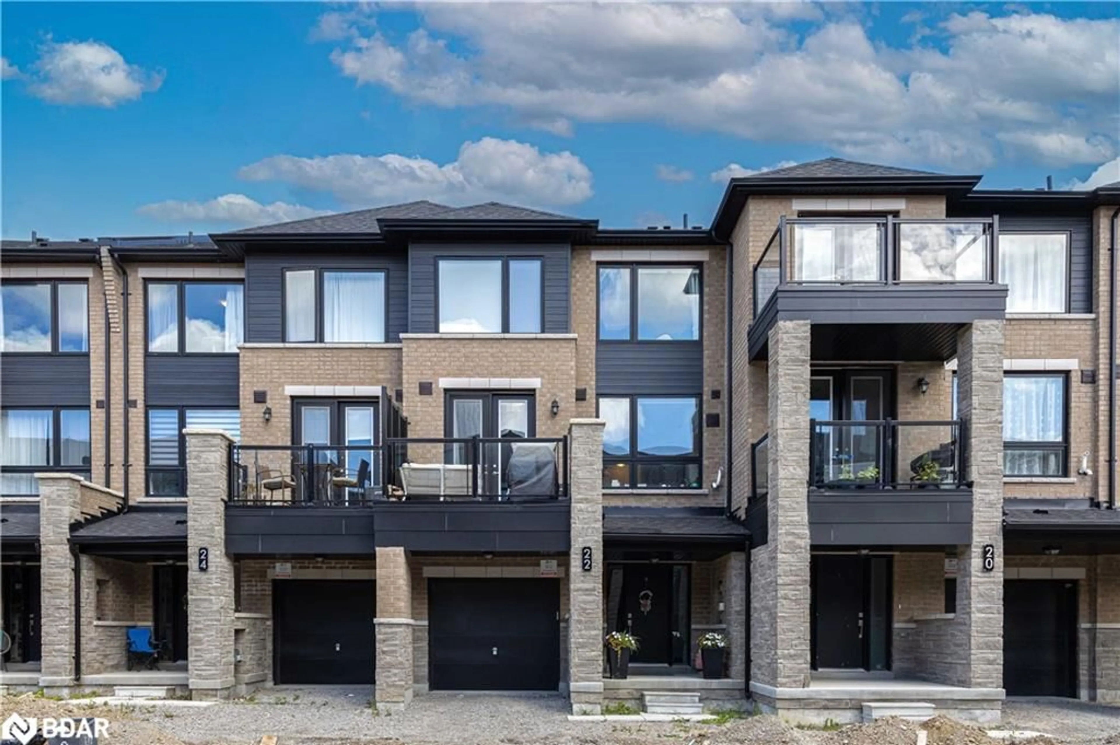 Home with brick exterior material, street for 22 Red Maple Lane, Barrie Ontario L9J 0N4