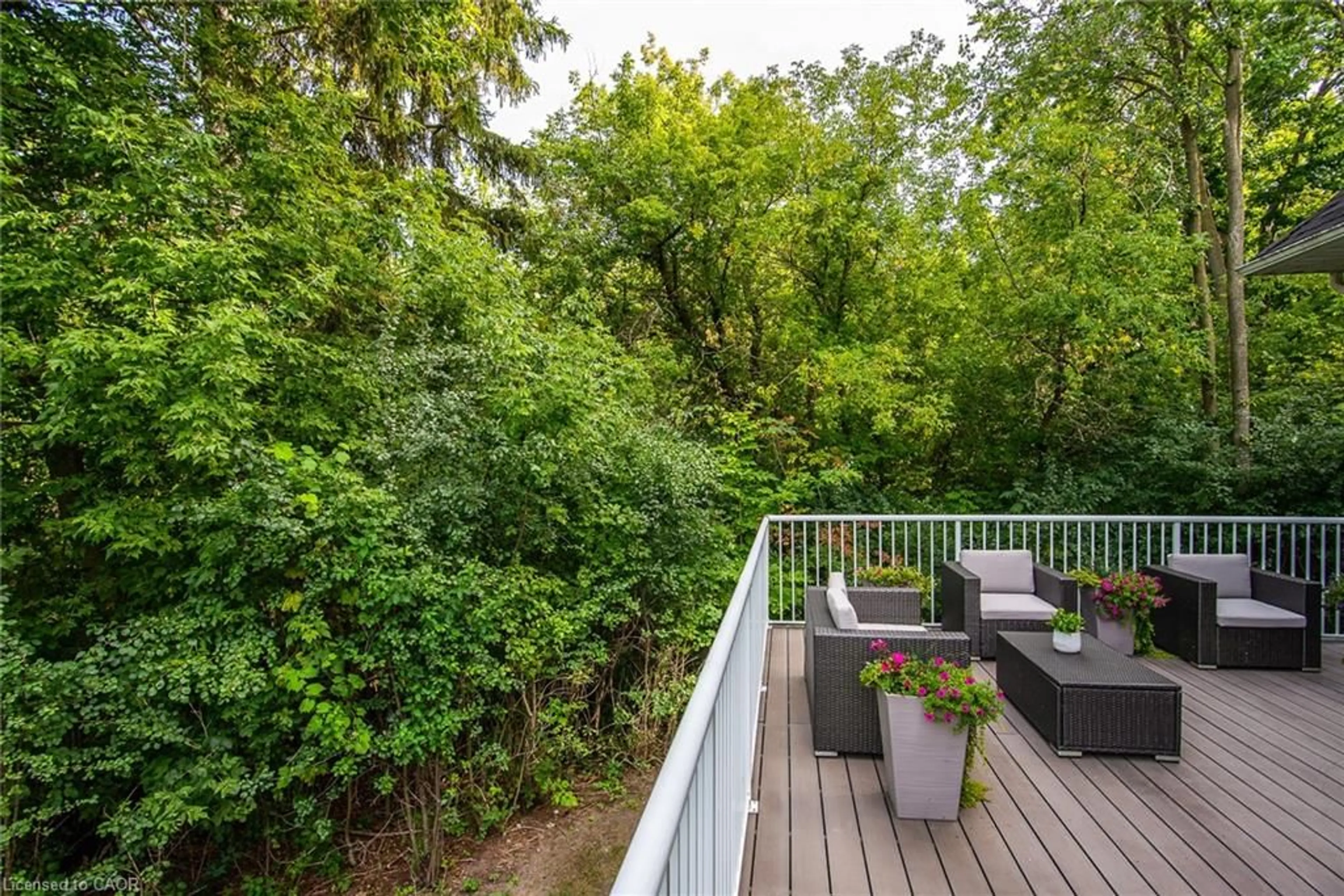 Patio, forest/trees view for 3 Sims Estate Pl #11, Kitchener Ontario N2A 0A5