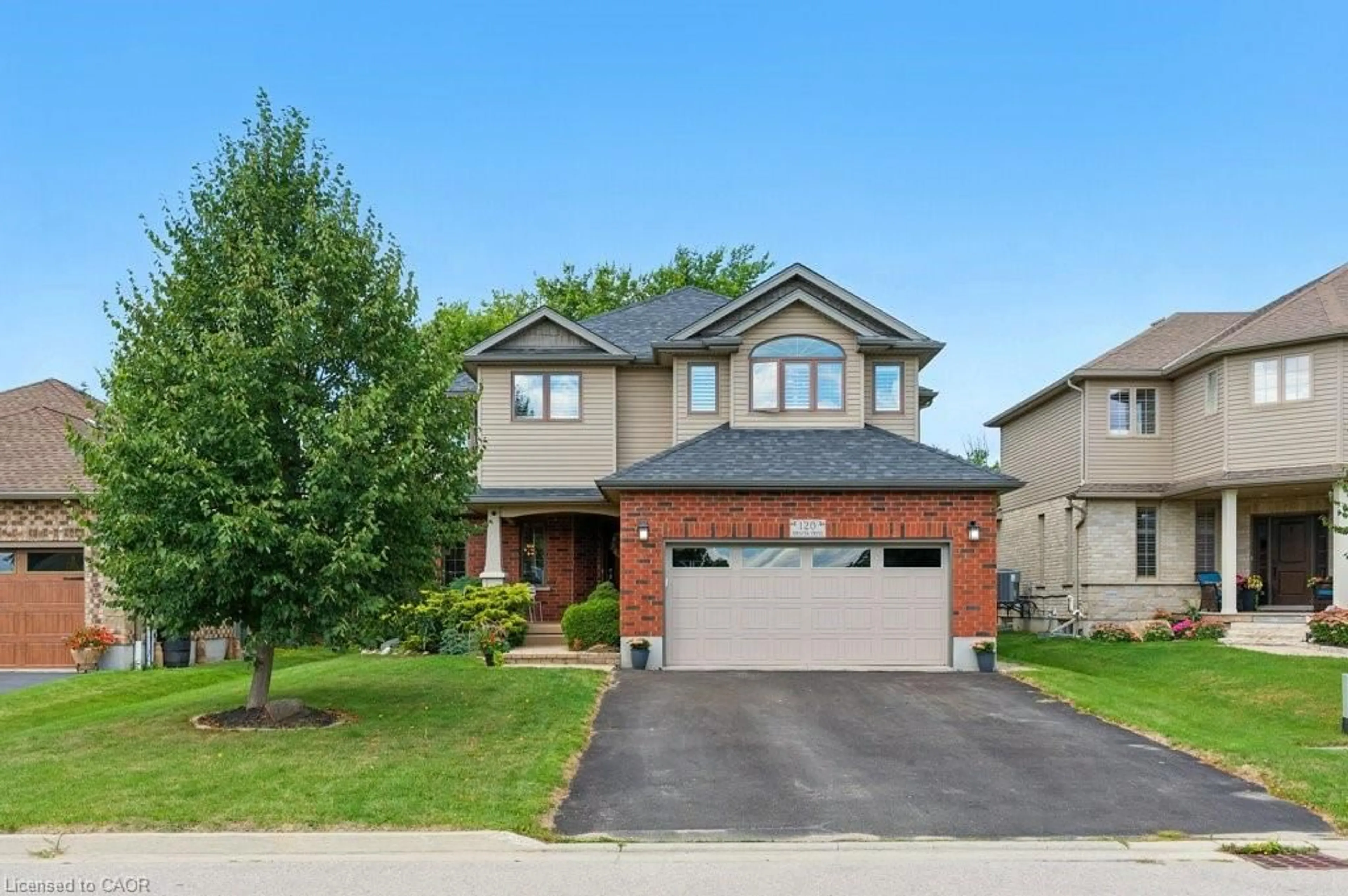 Home with brick exterior material, street for 120 Spencer Dr, Elora Ontario N0B 1S0