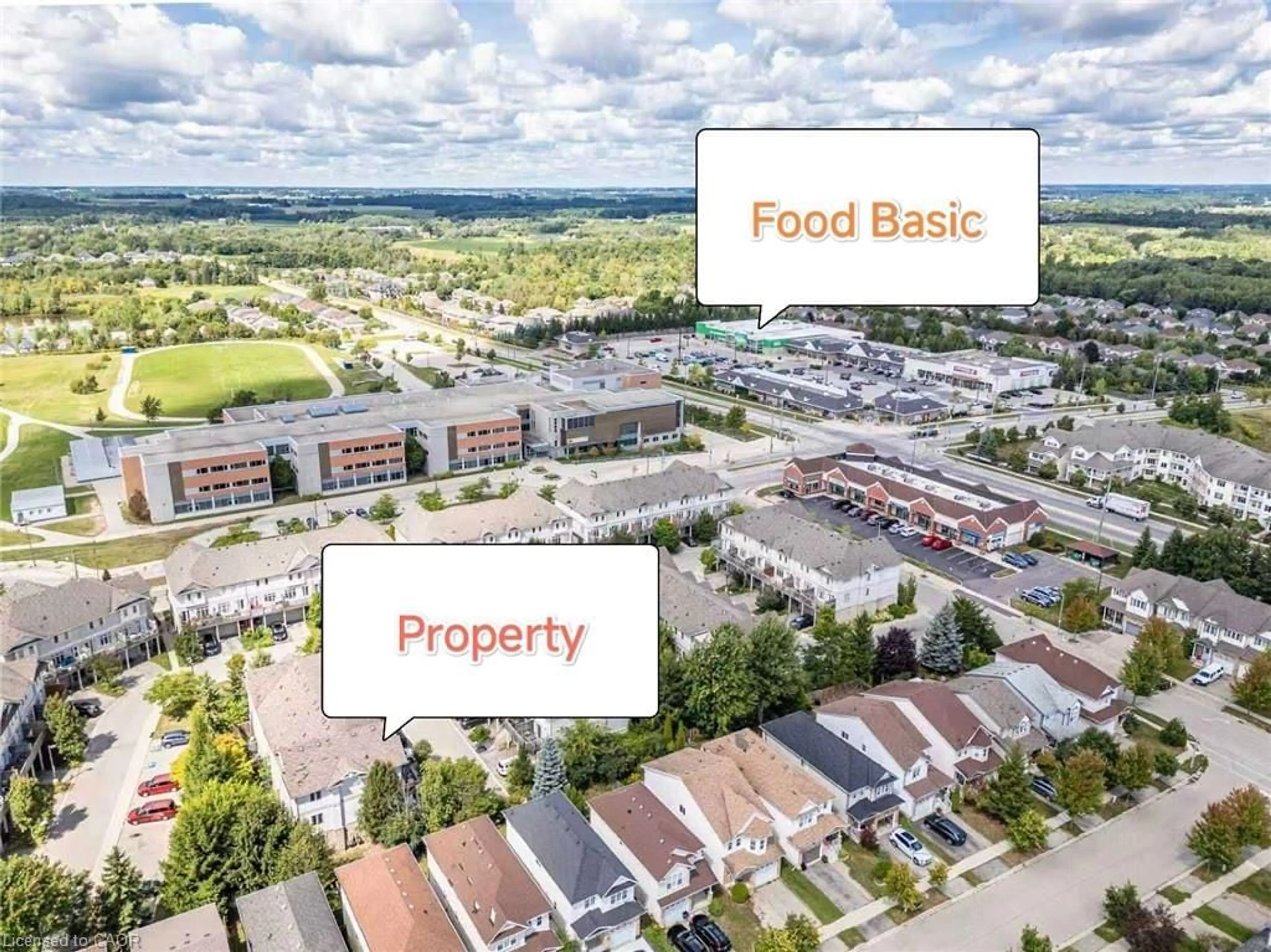 A pic from outside/outdoor area/front of a property/back of a property/a pic from drone, street for 619 Wild Ginger Ave #G42, Waterloo Ontario N2V 2X1