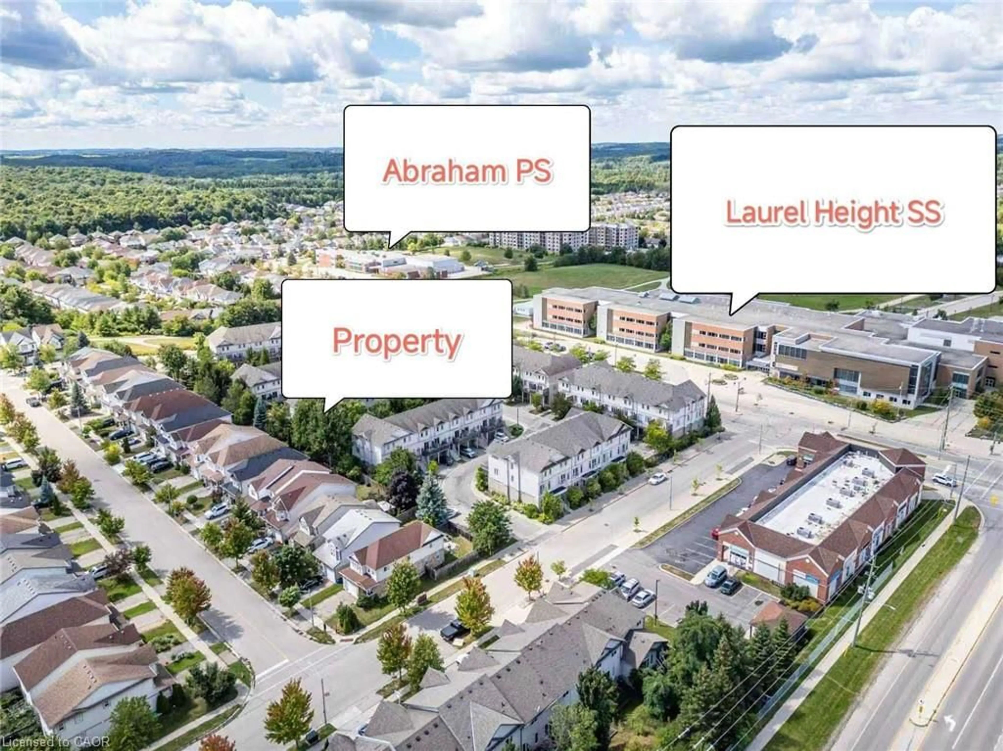 A pic from outside/outdoor area/front of a property/back of a property/a pic from drone, street for 619 Wild Ginger Ave #G42, Waterloo Ontario N2V 2X1