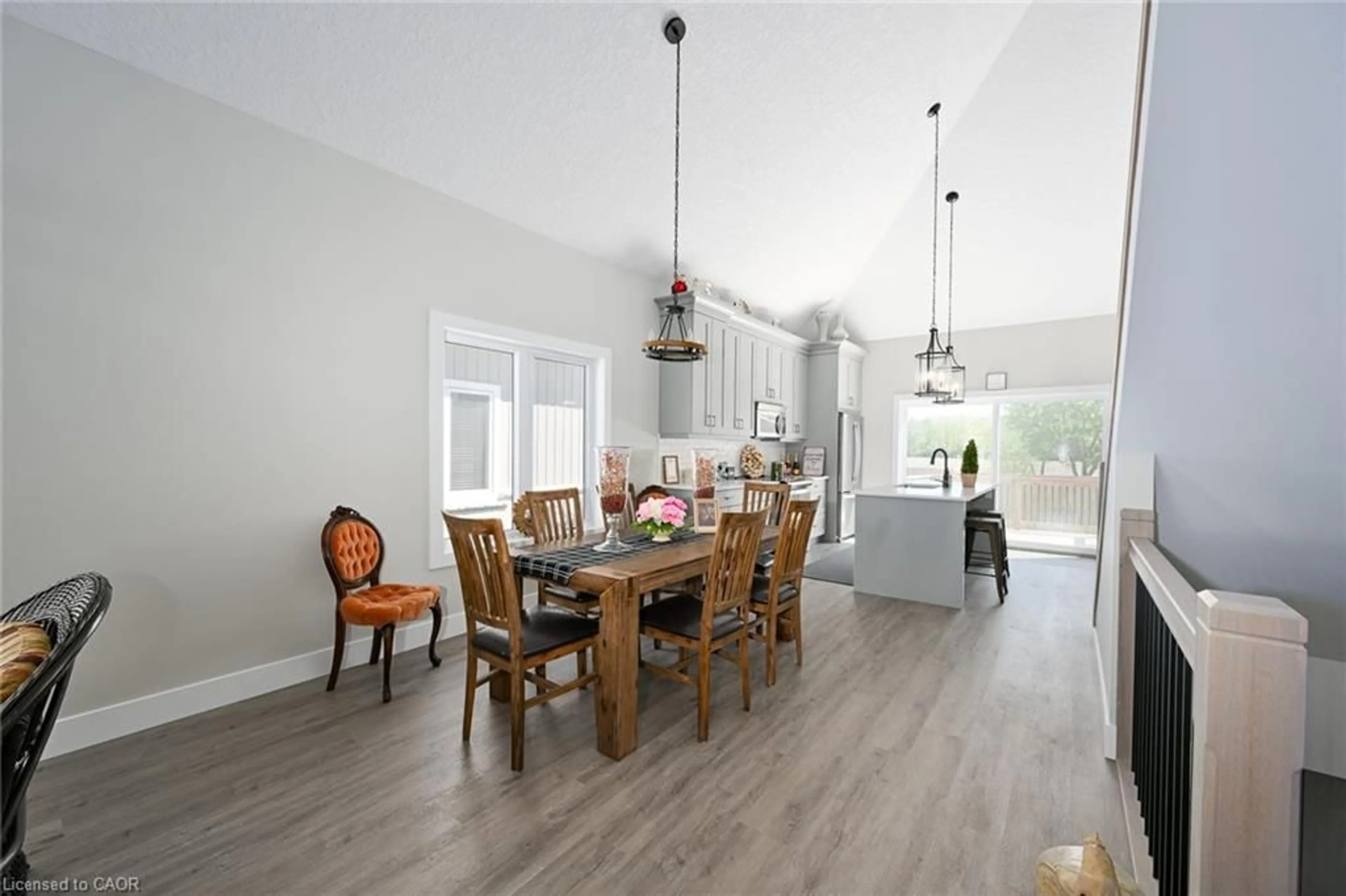 Dining room, wood/laminate floor for 744 Nelson St #29, Port Dover Ontario N0A 1N0
