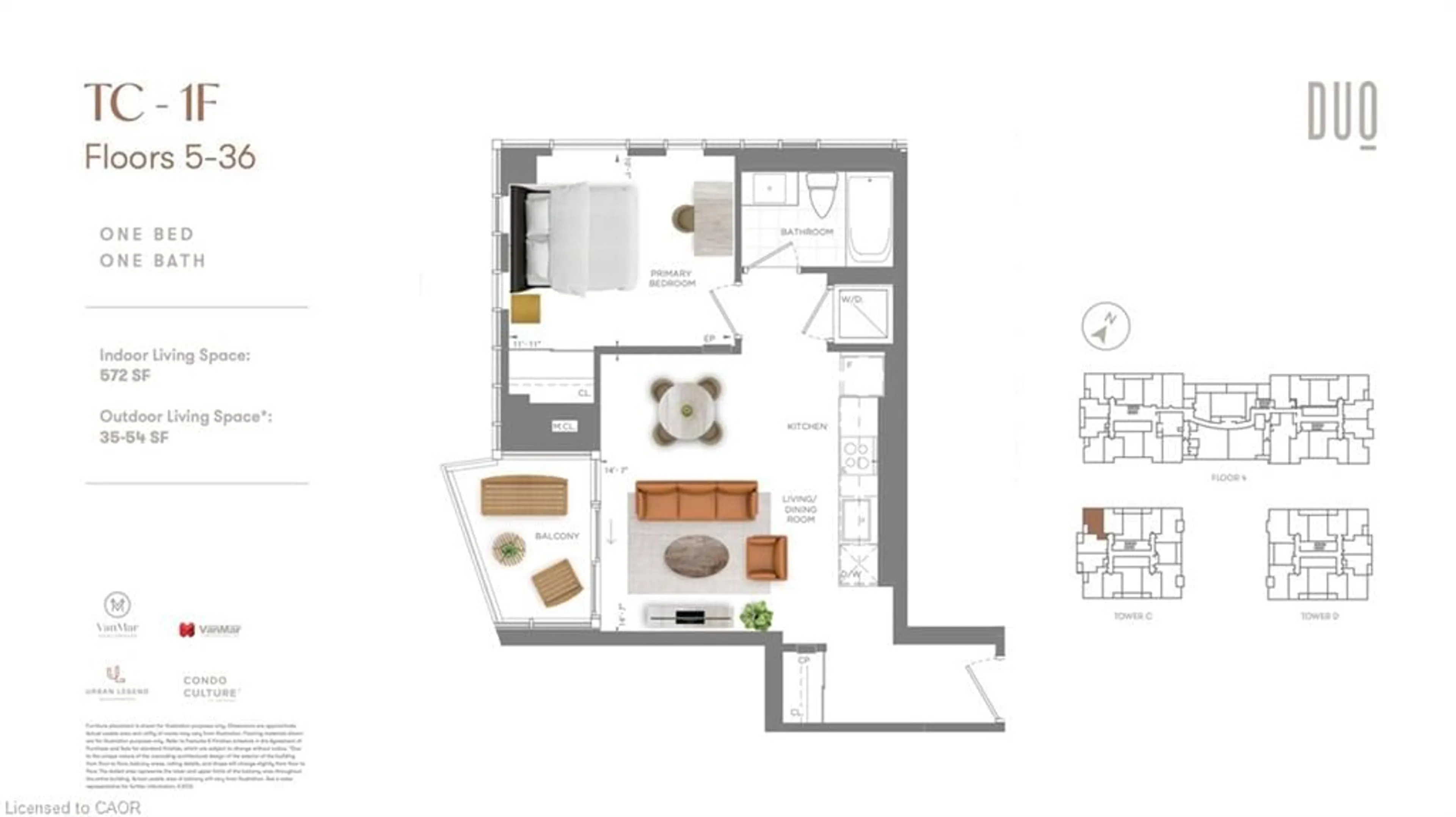 Floor plan for 25 Wellington St #1506, Kitchener Ontario N2G 0G5