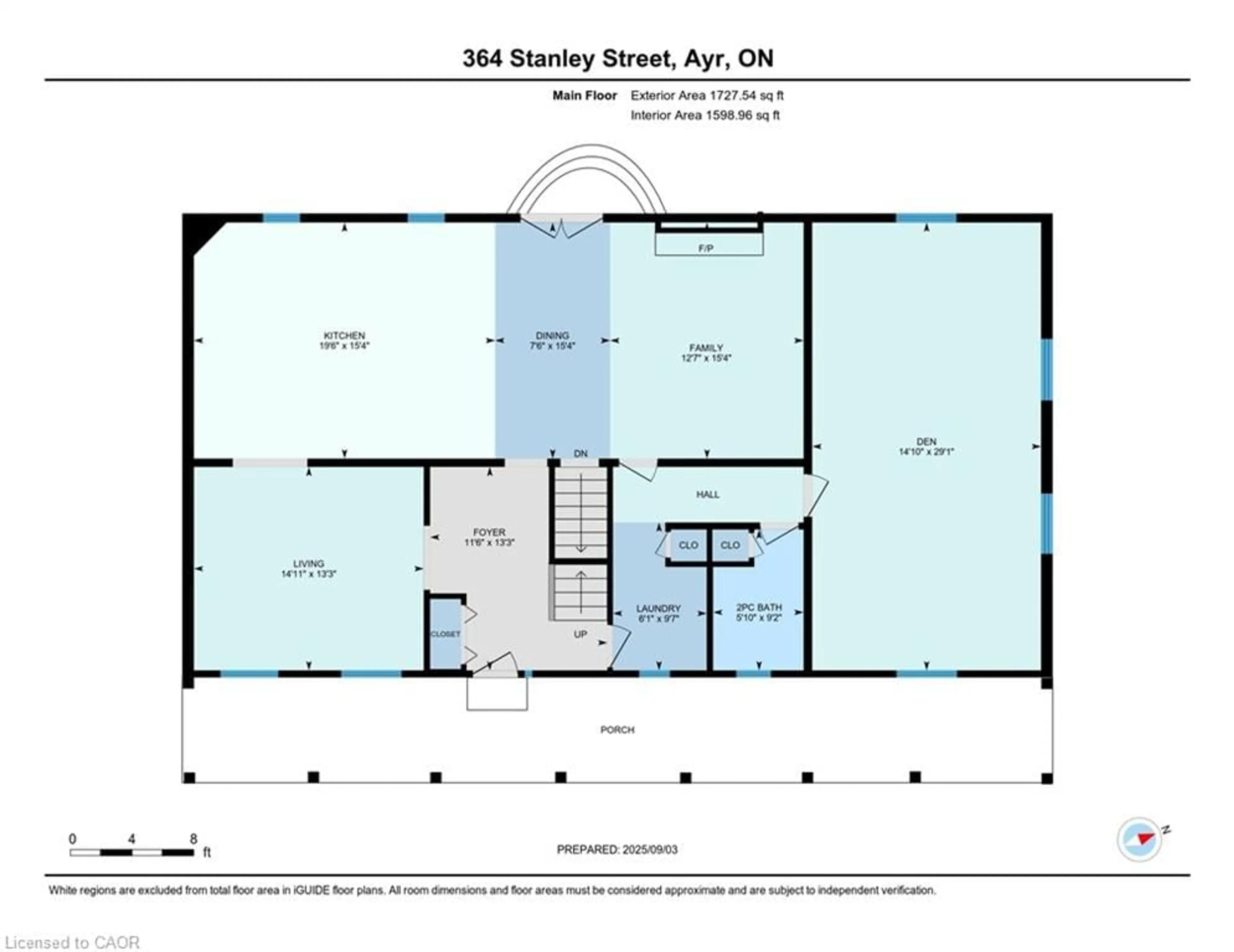 Floor plan for 364 Stanley St, Ayr Ontario N0B 1E0
