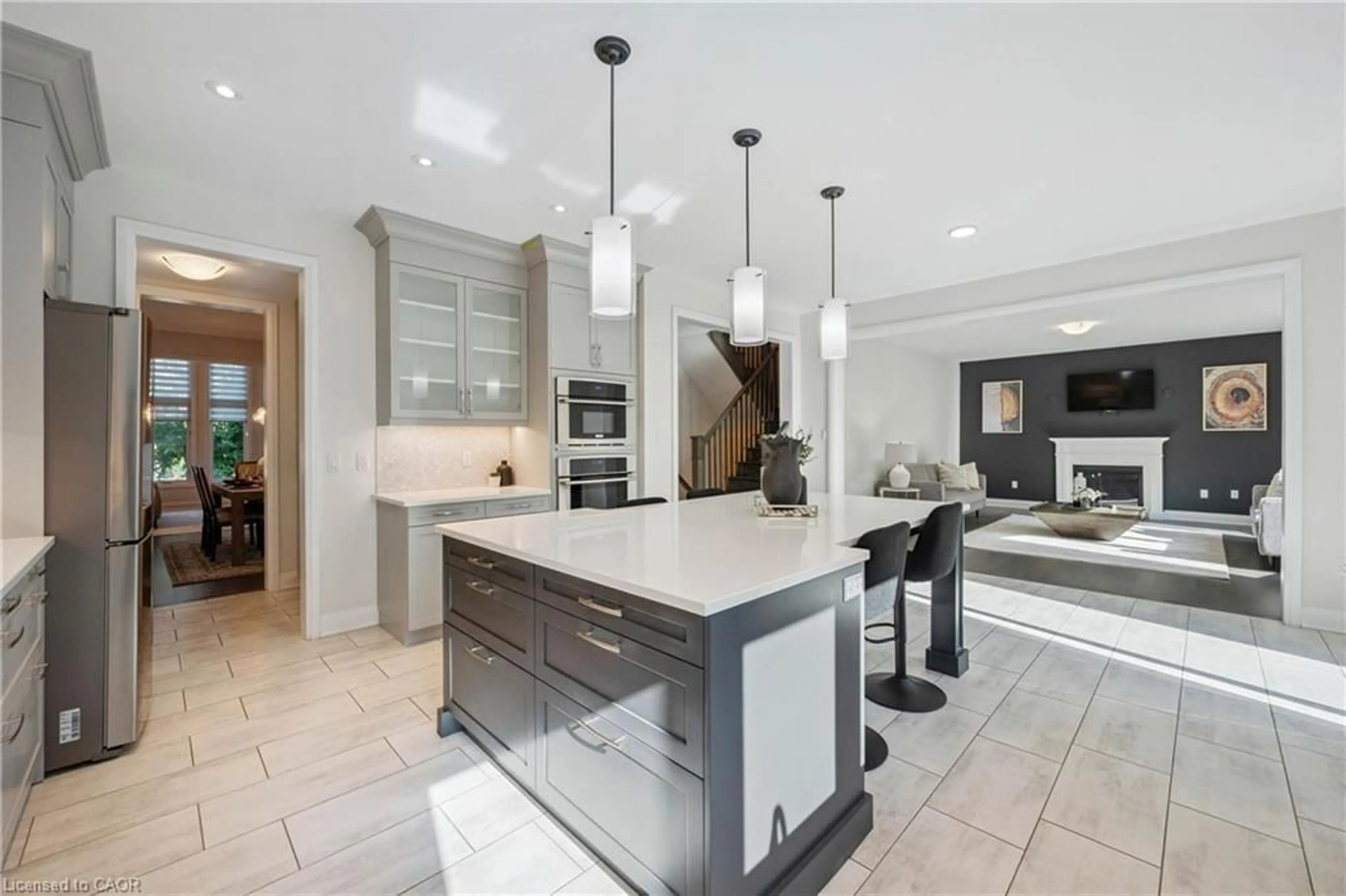 Contemporary kitchen, ceramic/tile floor for 31 Emeny Lane, Guelph Ontario N1L 0H3