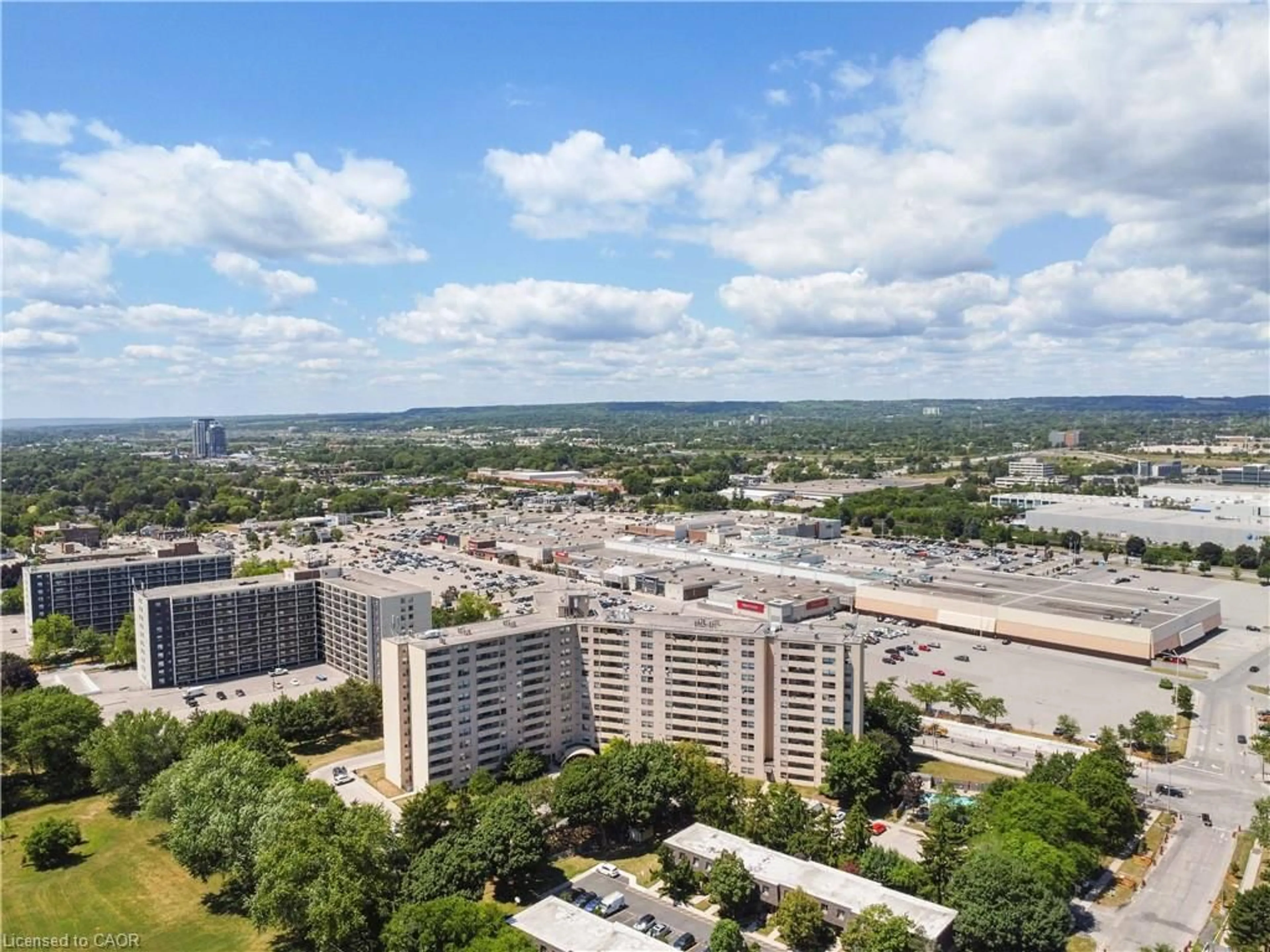 A pic from outside/outdoor area/front of a property/back of a property/a pic from drone, city buildings view from balcony for 700 Dynes Rd #1103, Burlington Ontario L7N 3M2