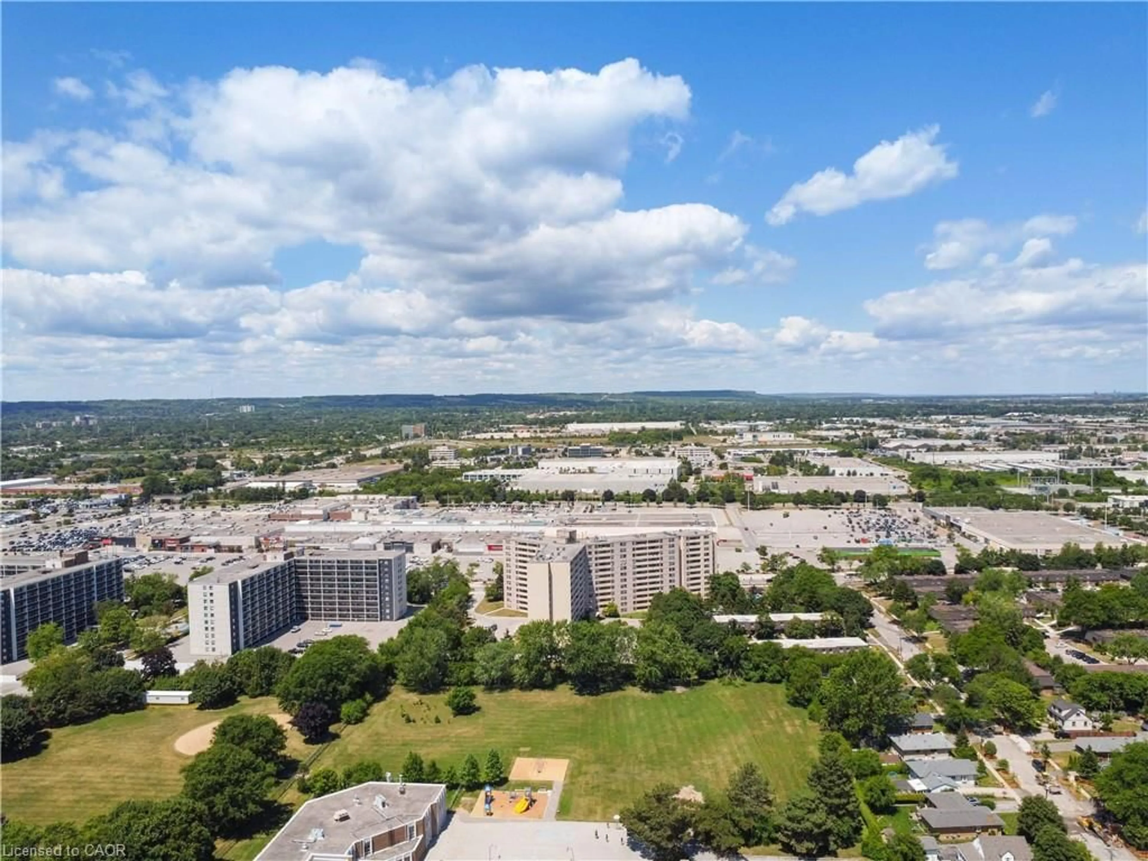 A pic from outside/outdoor area/front of a property/back of a property/a pic from drone, city buildings view from balcony for 700 Dynes Rd #1103, Burlington Ontario L7N 3M2