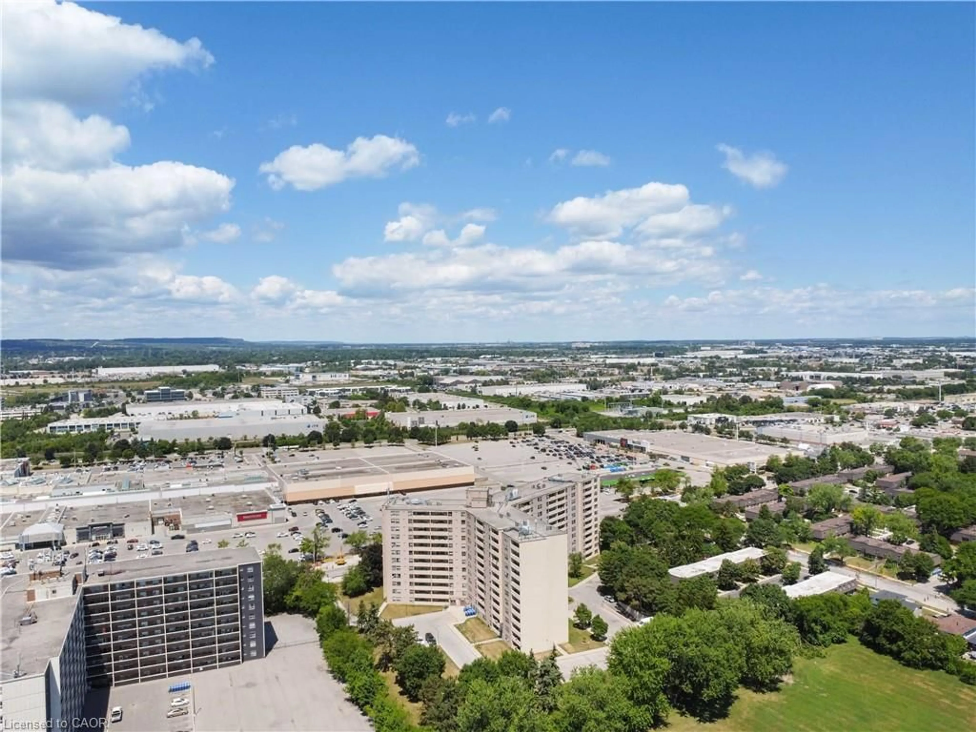 A pic from outside/outdoor area/front of a property/back of a property/a pic from drone, city buildings view from balcony for 700 Dynes Rd #1103, Burlington Ontario L7N 3M2