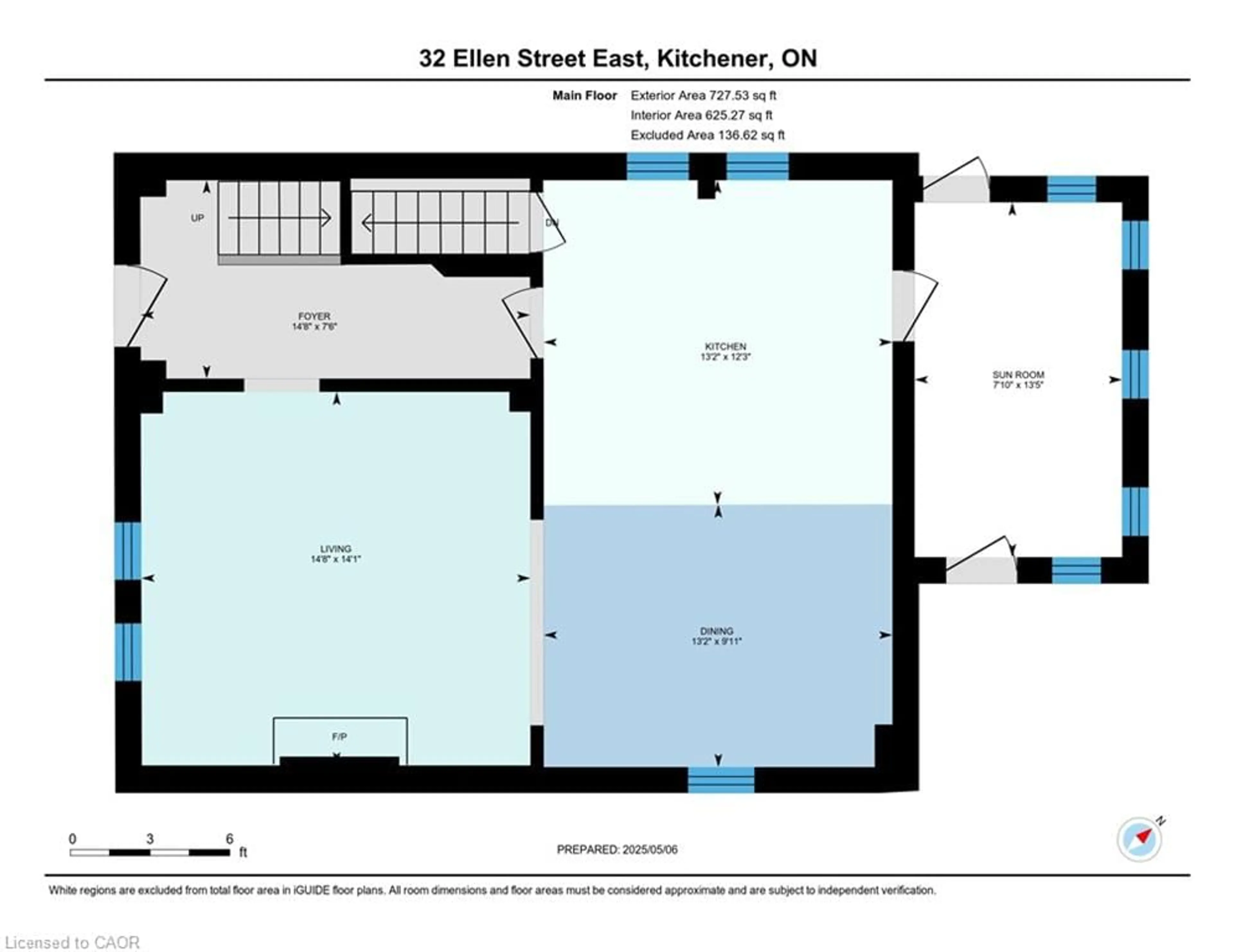 Floor plan for 32 Ellen St, Kitchener Ontario N2H 1L4