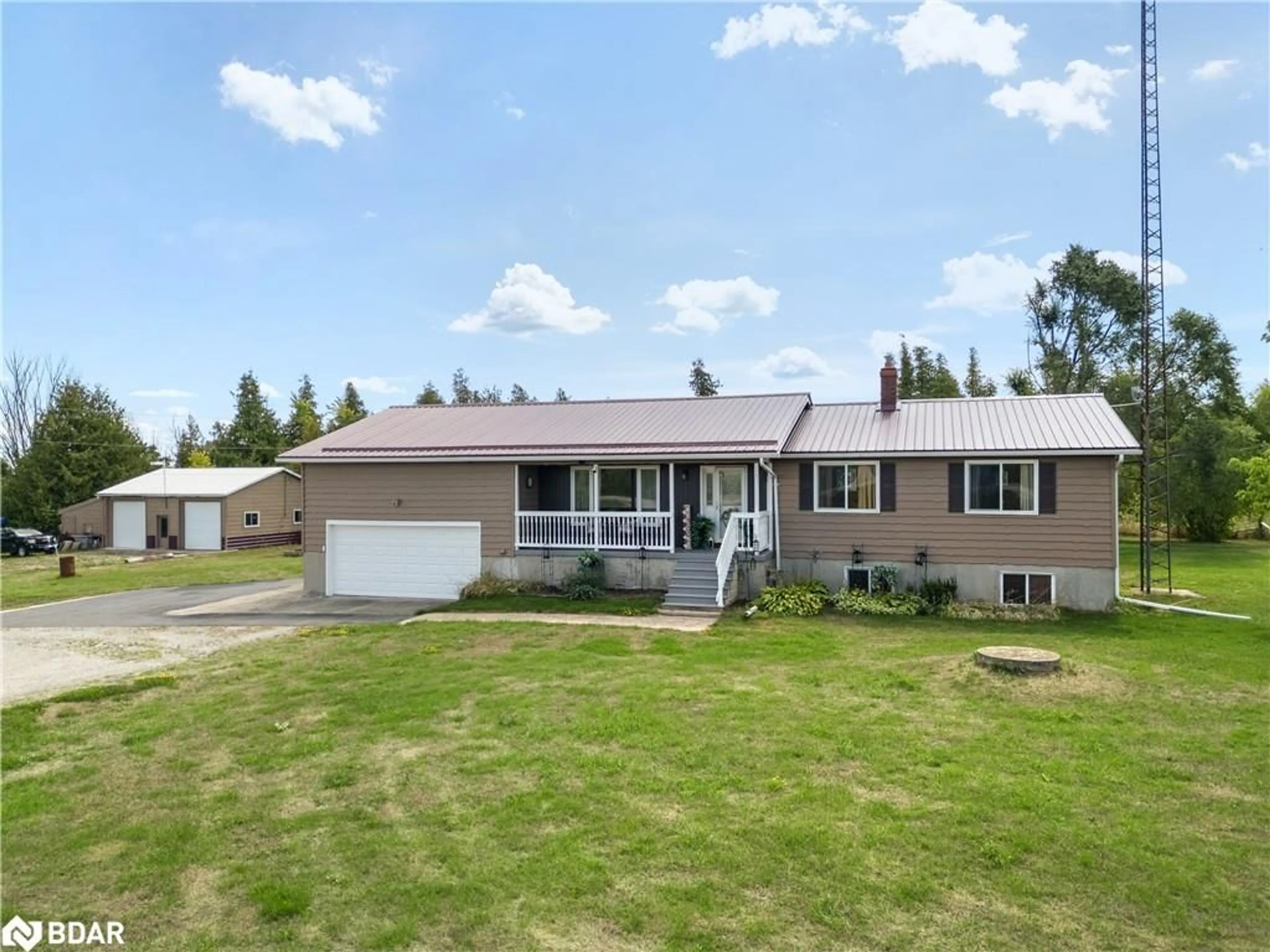 A pic from outside/outdoor area/front of a property/back of a property/a pic from drone, street for 2044 County Road 36, Dunsford Ontario K0M 1L0