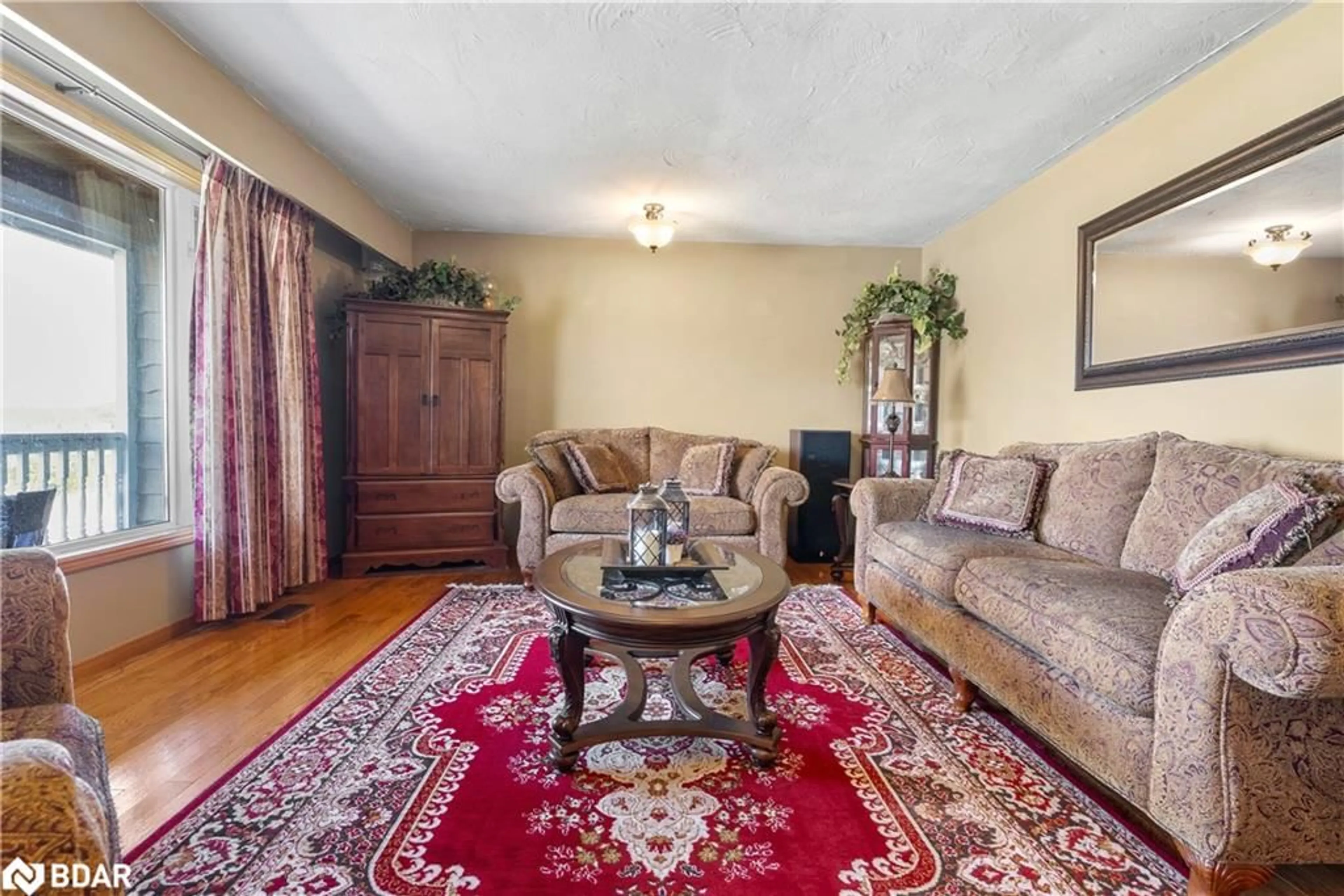 Living room with furniture, carpet floor for 2044 County Road 36, Dunsford Ontario K0M 1L0
