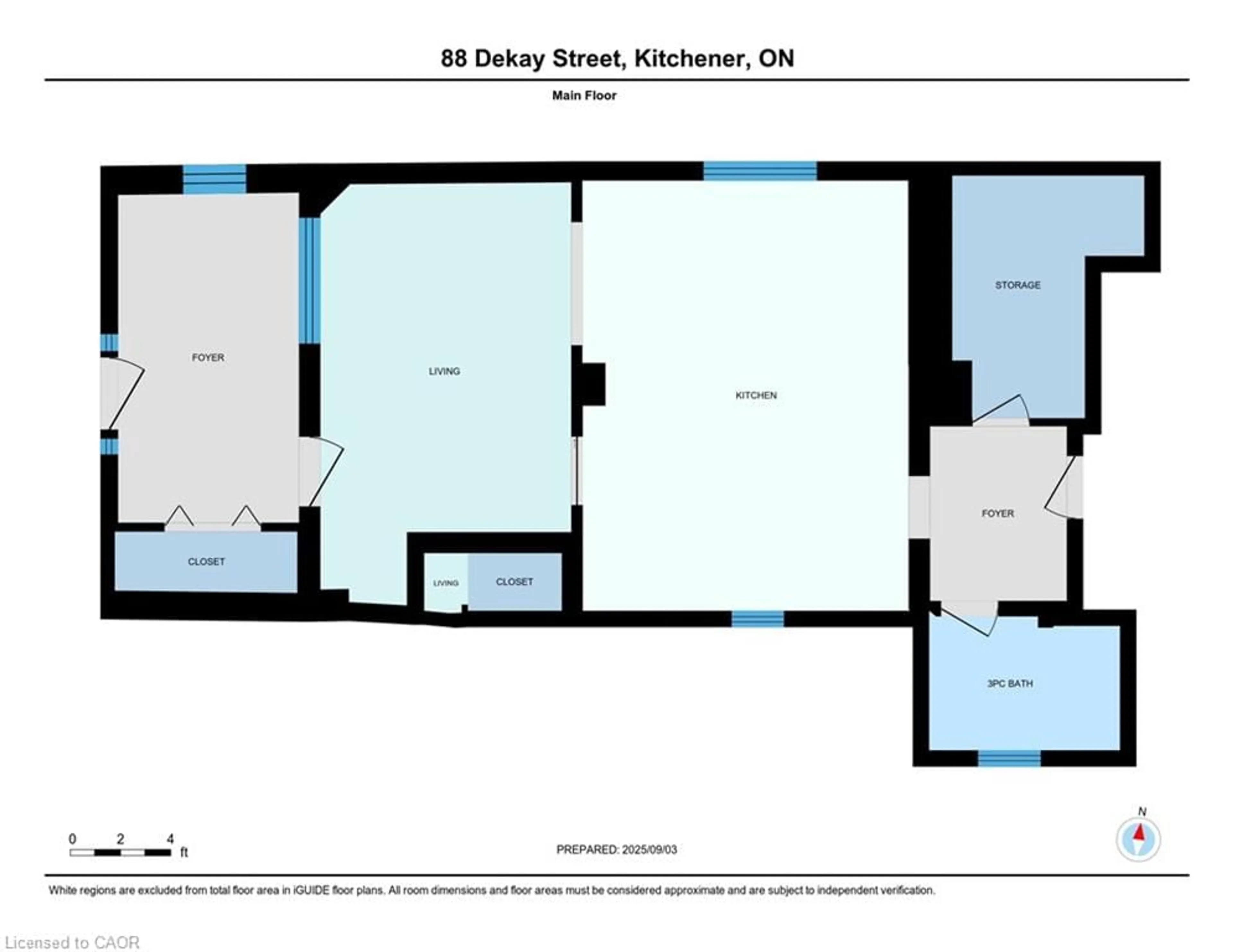Floor plan for 88 Dekay St, Kitchener Ontario N2H 3T6