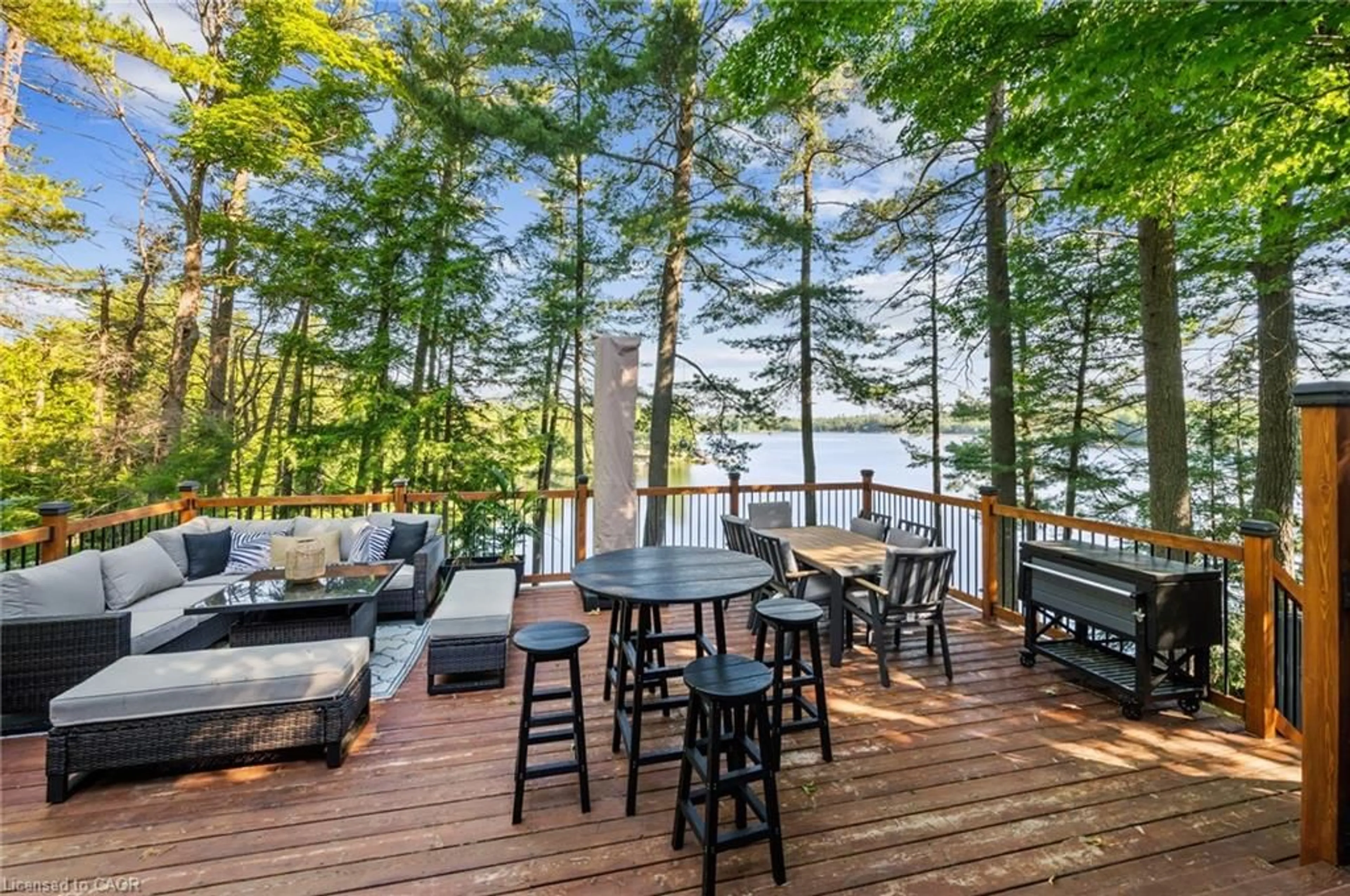 Patio, water/lake/river/ocean view for 2872 Muskoka Road 118, Muskoka Lakes Ontario P0B 1J0