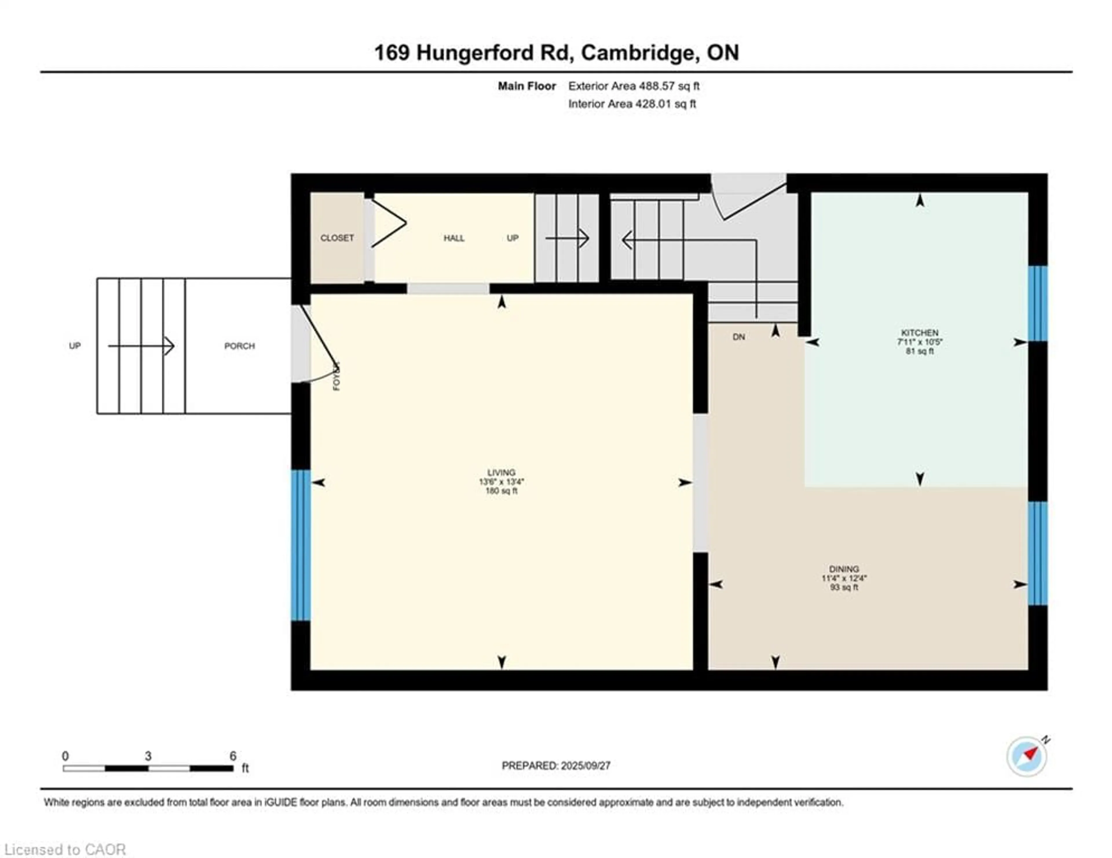 Floor plan for 169 Hungerford Rd, Cambridge Ontario N3C 2R2
