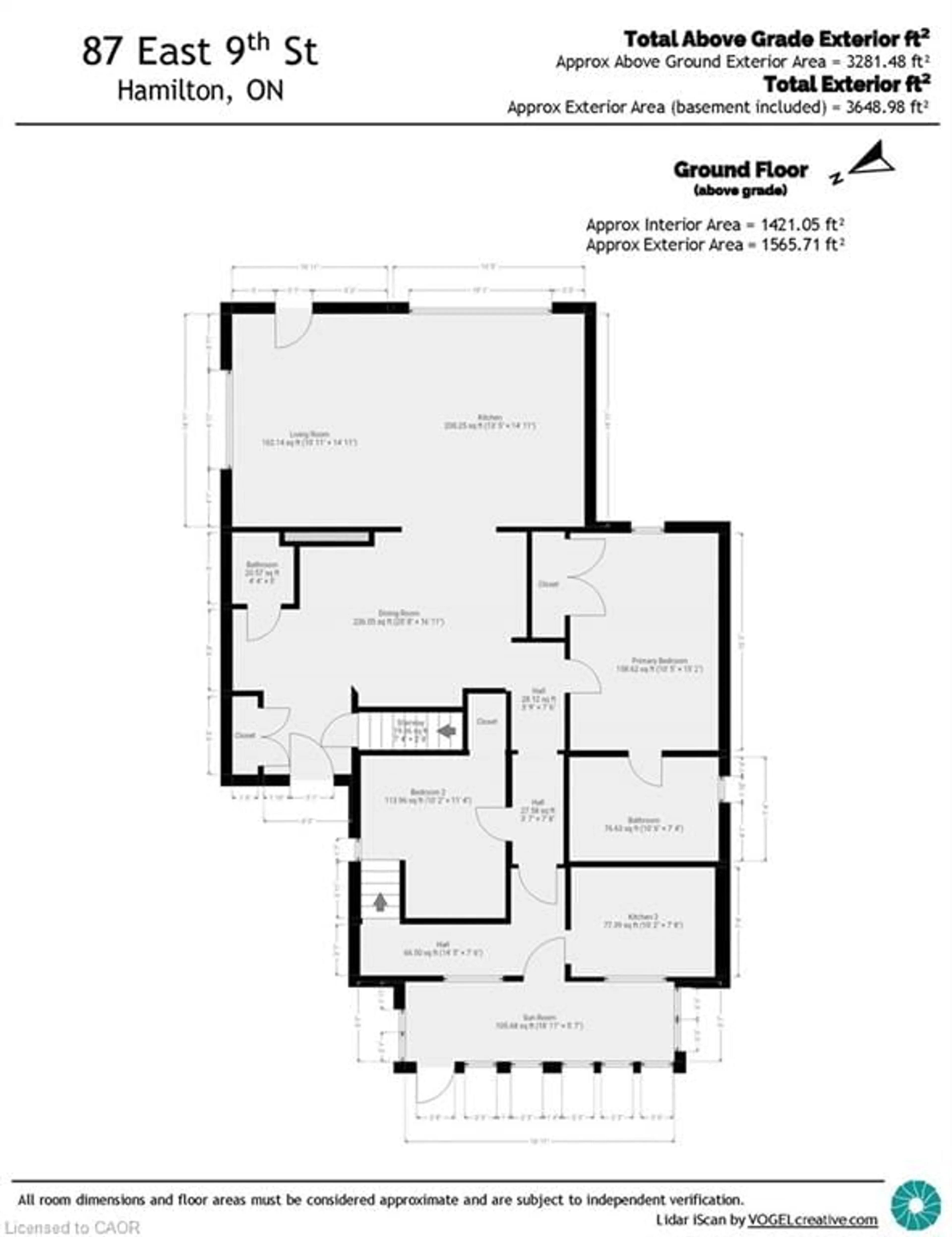 Floor plan for 87 East 9th St, Hamilton Ontario L9A 3M9