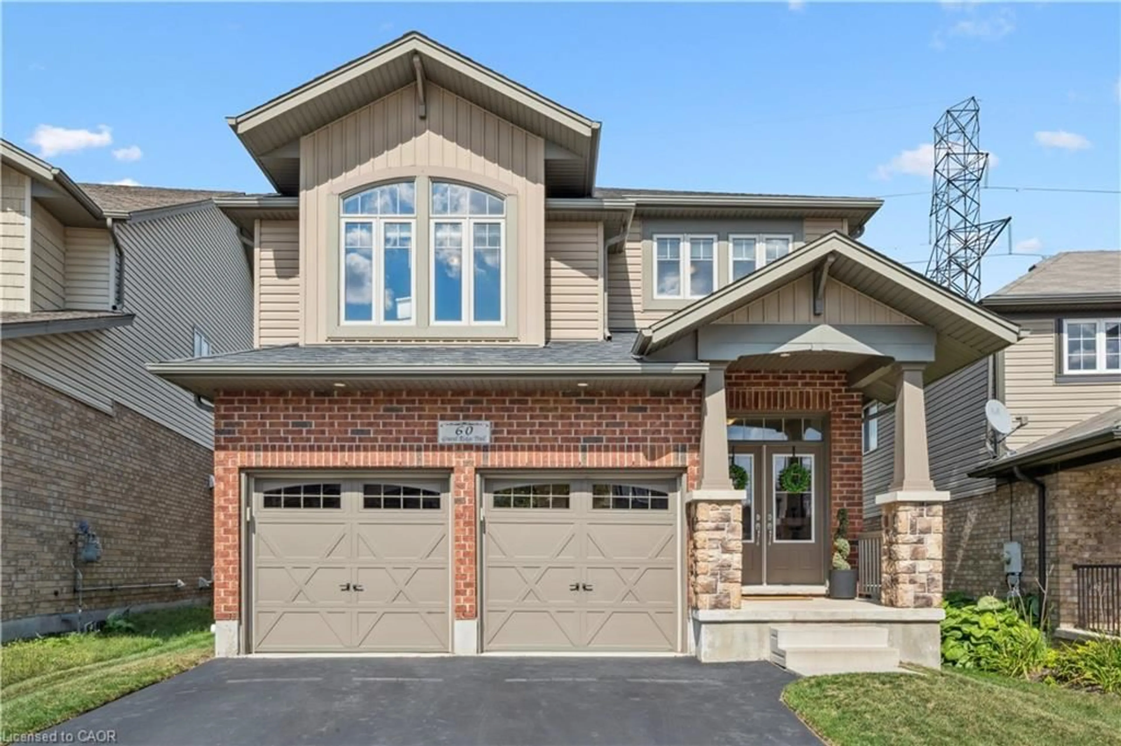 Home with brick exterior material, street for 60 Gravel Ridge Trail, Kitchener Ontario N2E 0B8