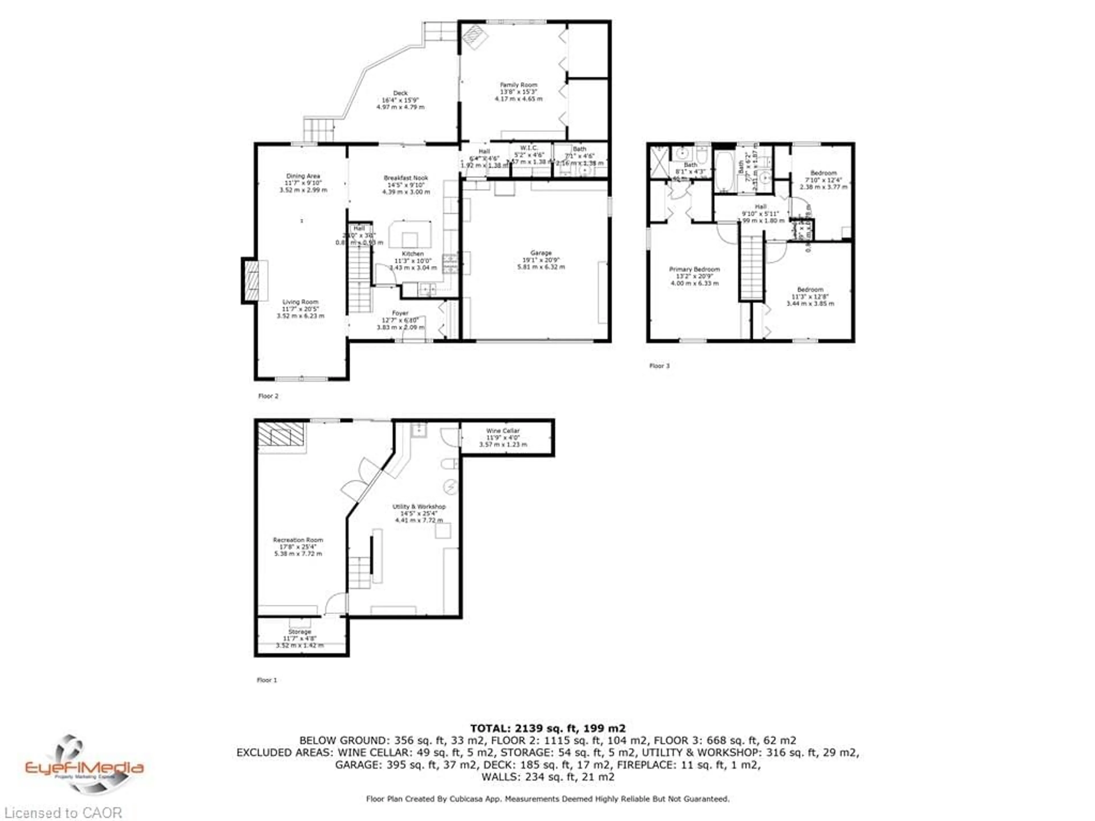 Floor plan for 351 Craigleith Dr, Waterloo Ontario N2L 5B5