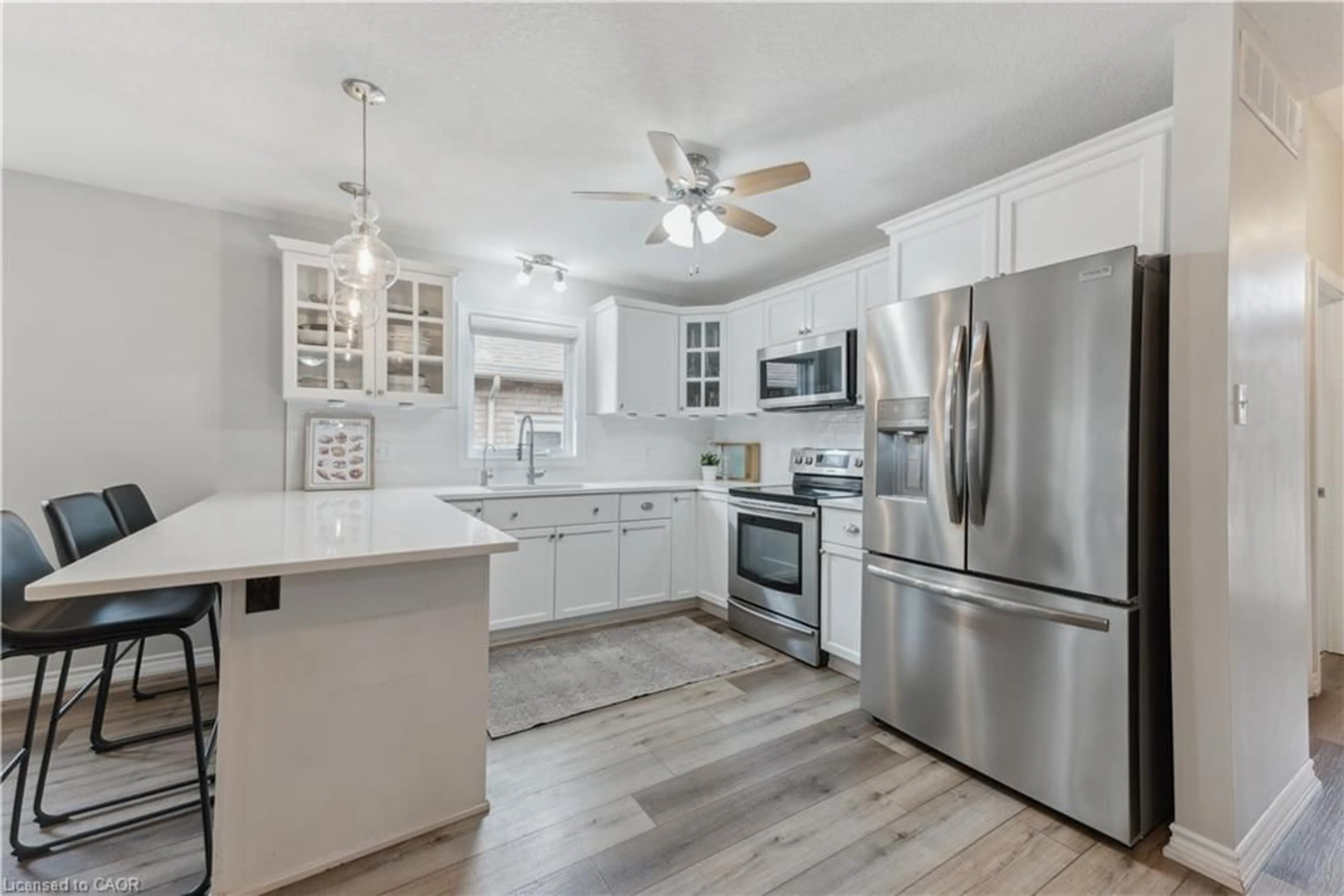 Open concept kitchen, ceramic/tile floor for 38 Stafford St, Elora Ontario N0B 1S0