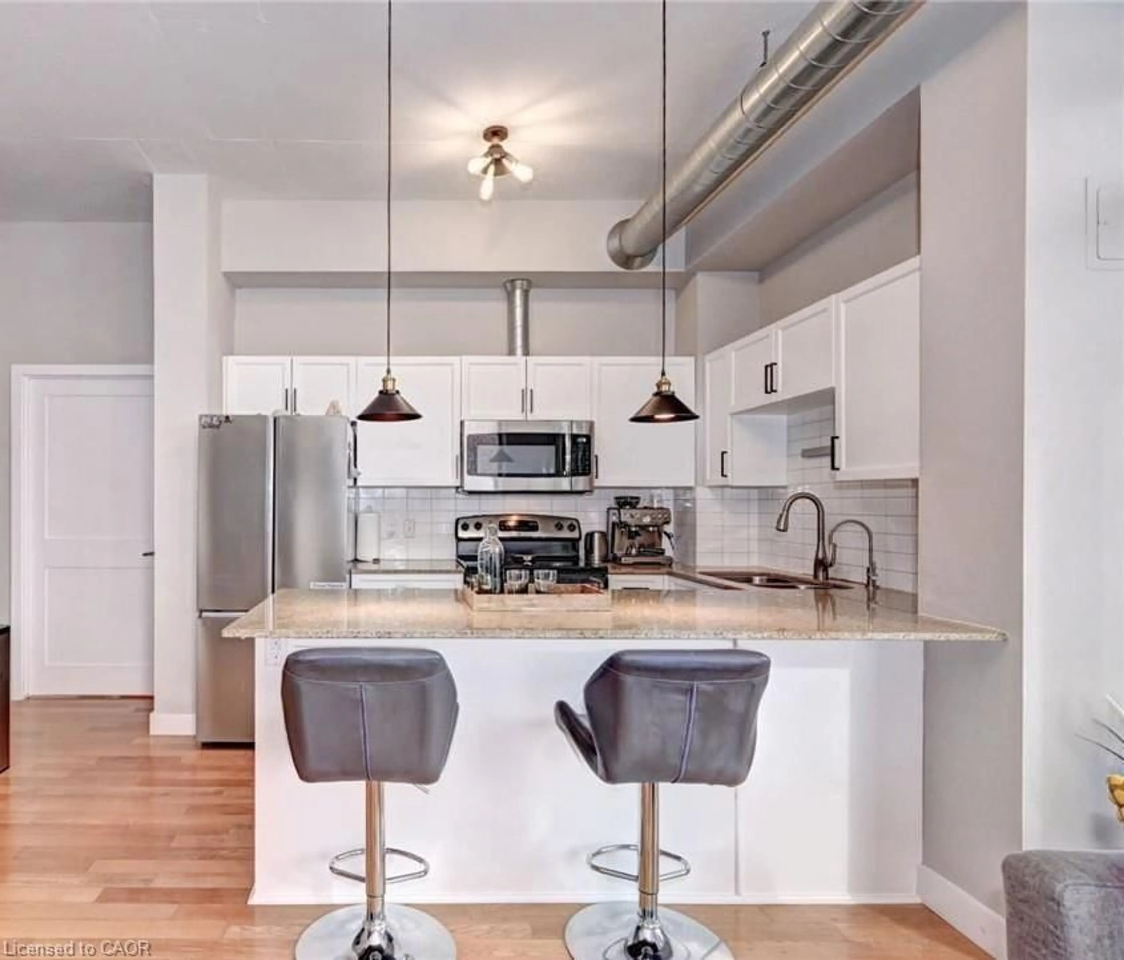 Open concept kitchen, unknown for 42 Bridgeport Rd #203, Waterloo Ontario N2J 0B3