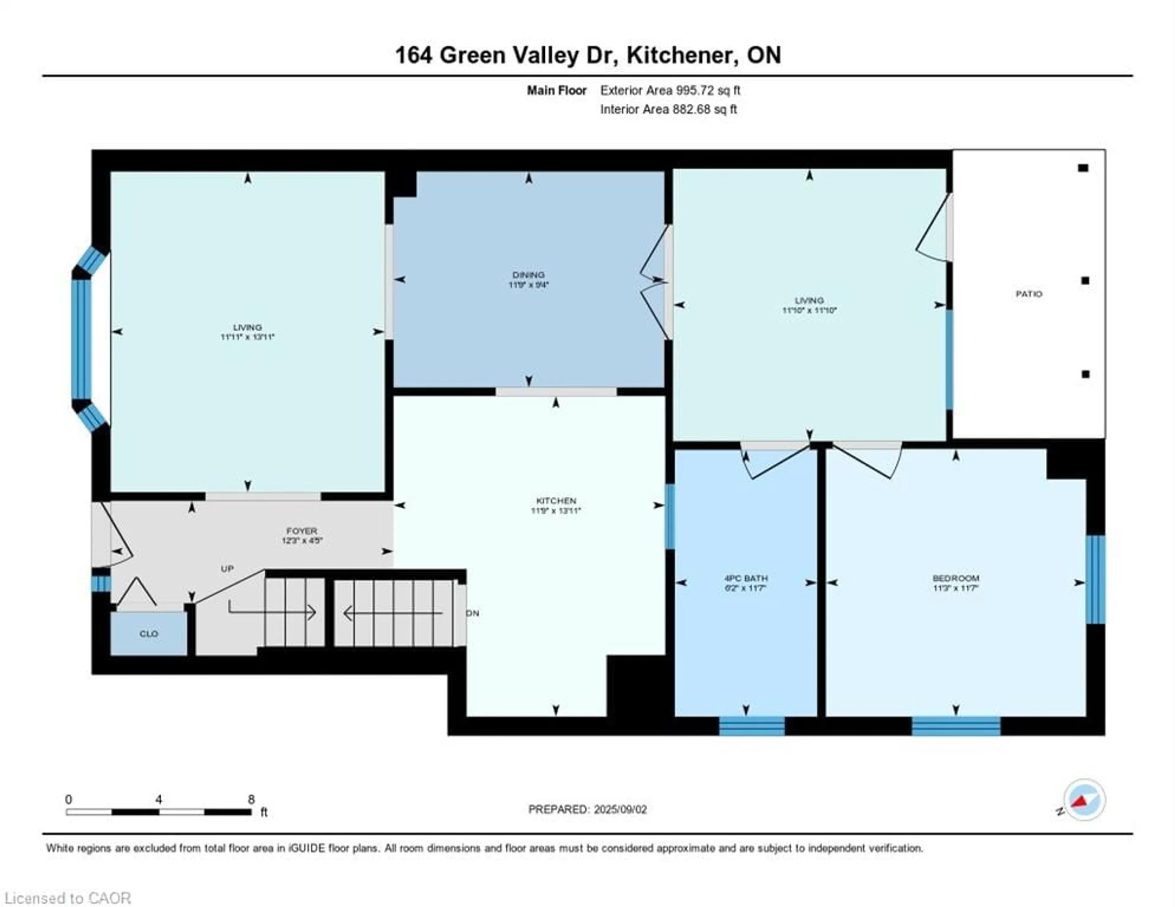 Floor plan for 164 Green Valley Dr, Kitchener Ontario N2P 1C4