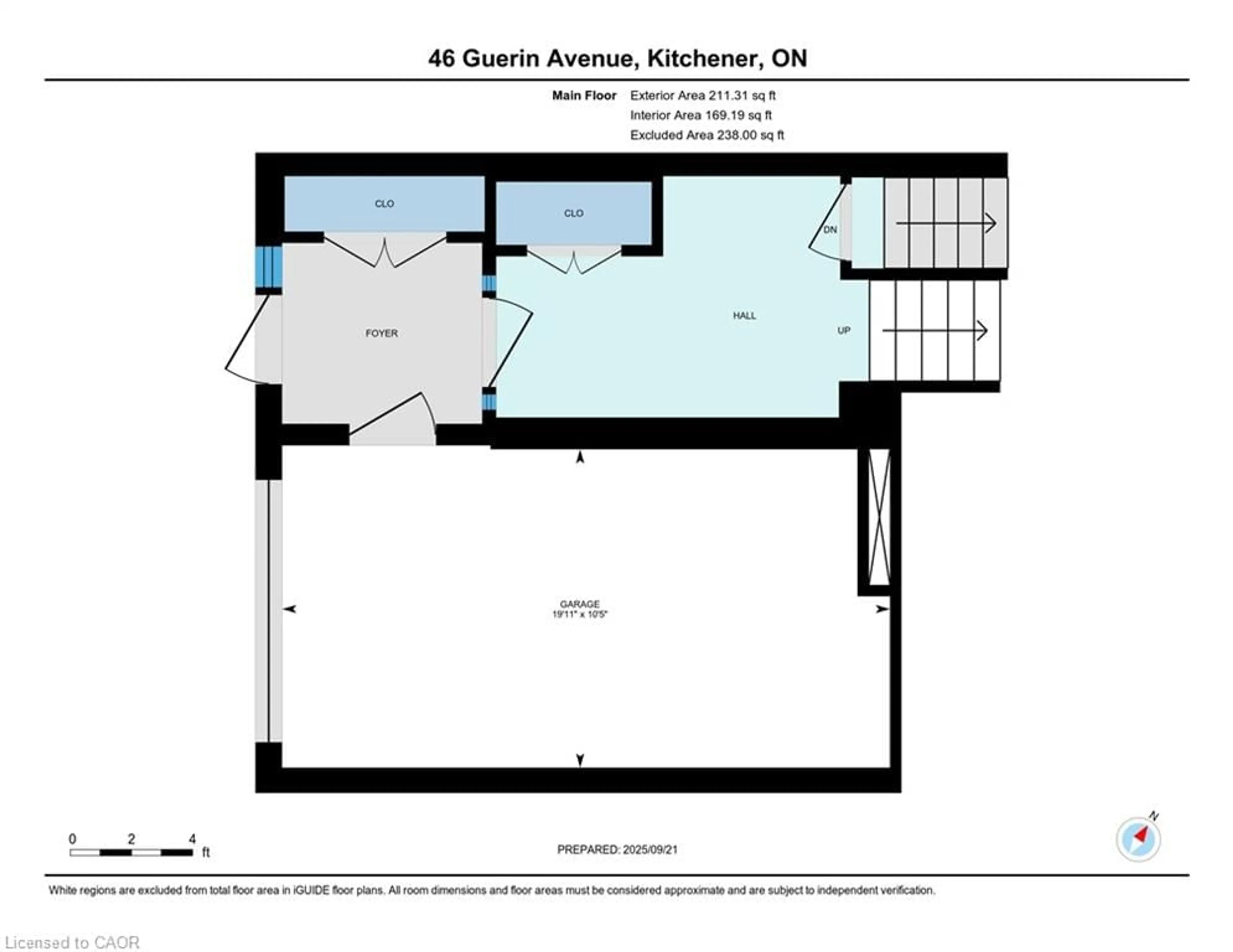 Floor plan for 46 Guerin Ave, Kitchener Ontario N2A 1S8