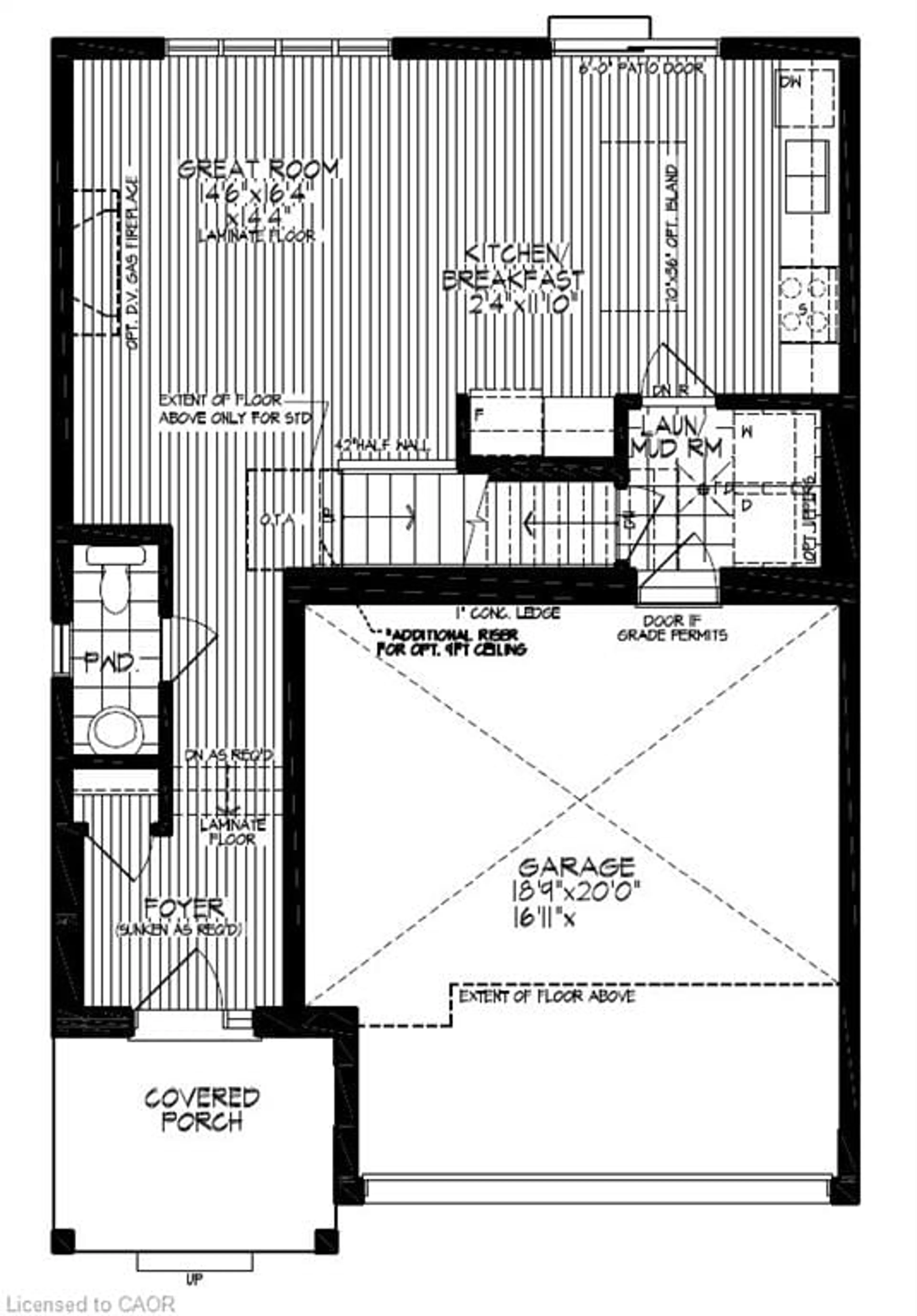 Floor plan for 10 Pine Warbler St #Lot 0034, Kitchener Ontario N2P 0K7