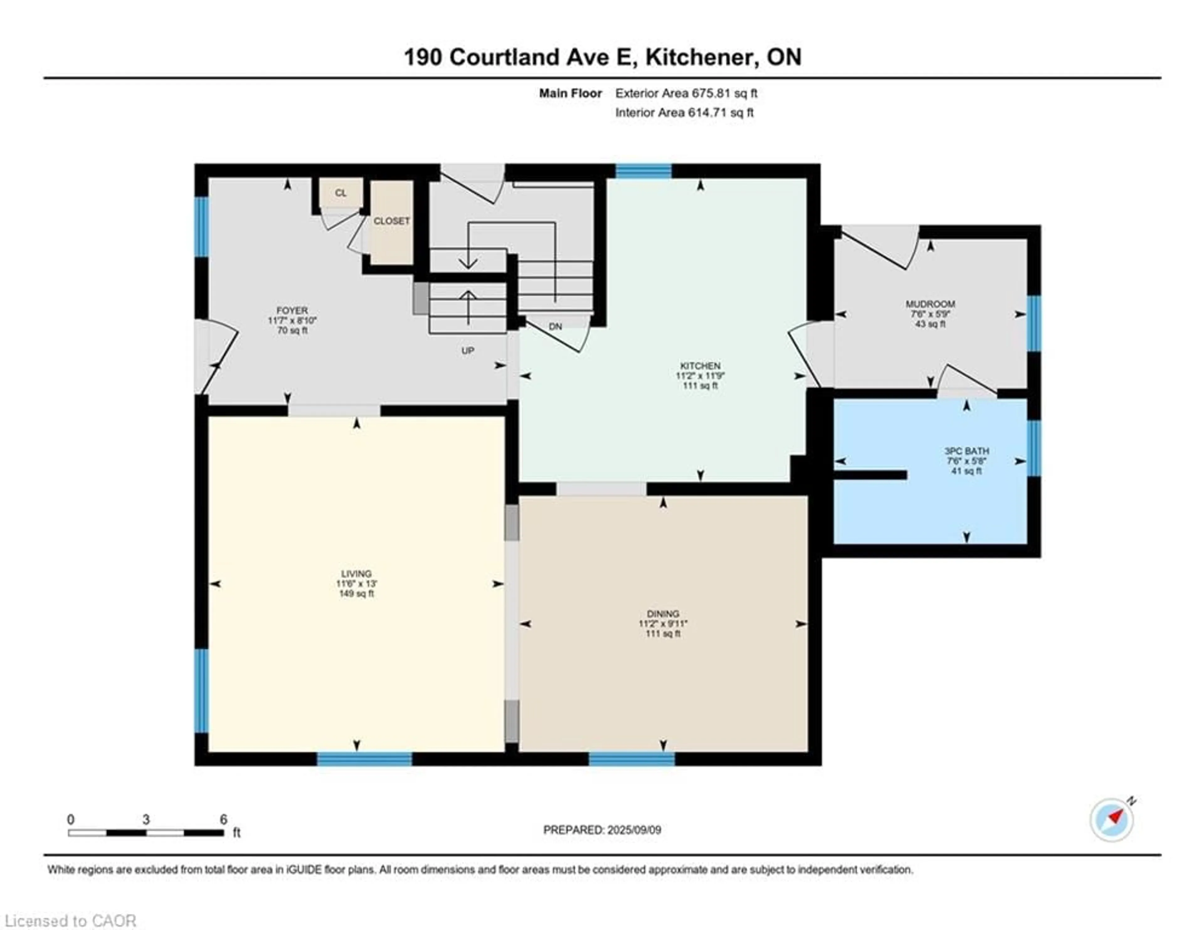 Floor plan for 190 Courtland Ave, Kitchener Ontario N2G 2V4