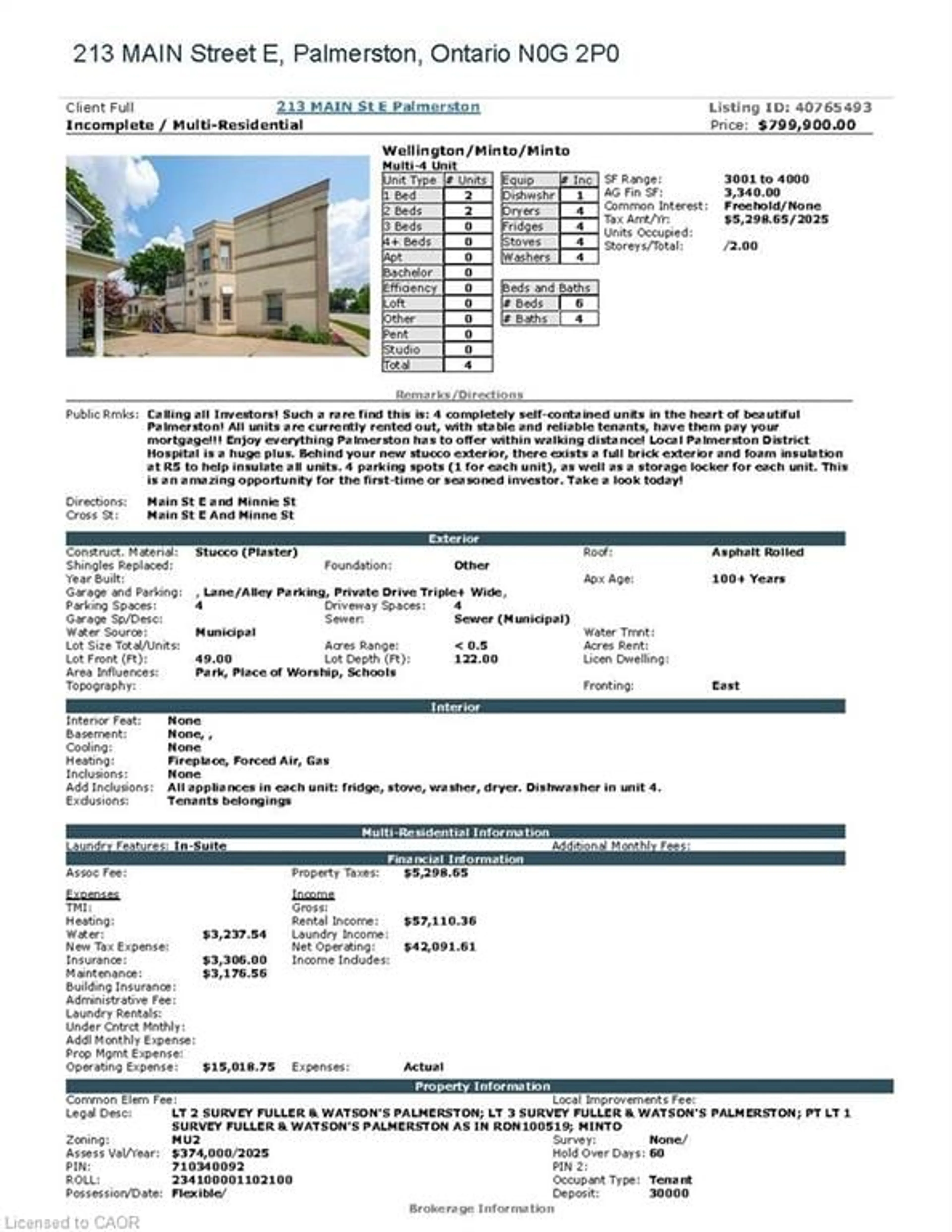 Floor plan for 213 Main St, Palmerston Ontario N0G 2P0