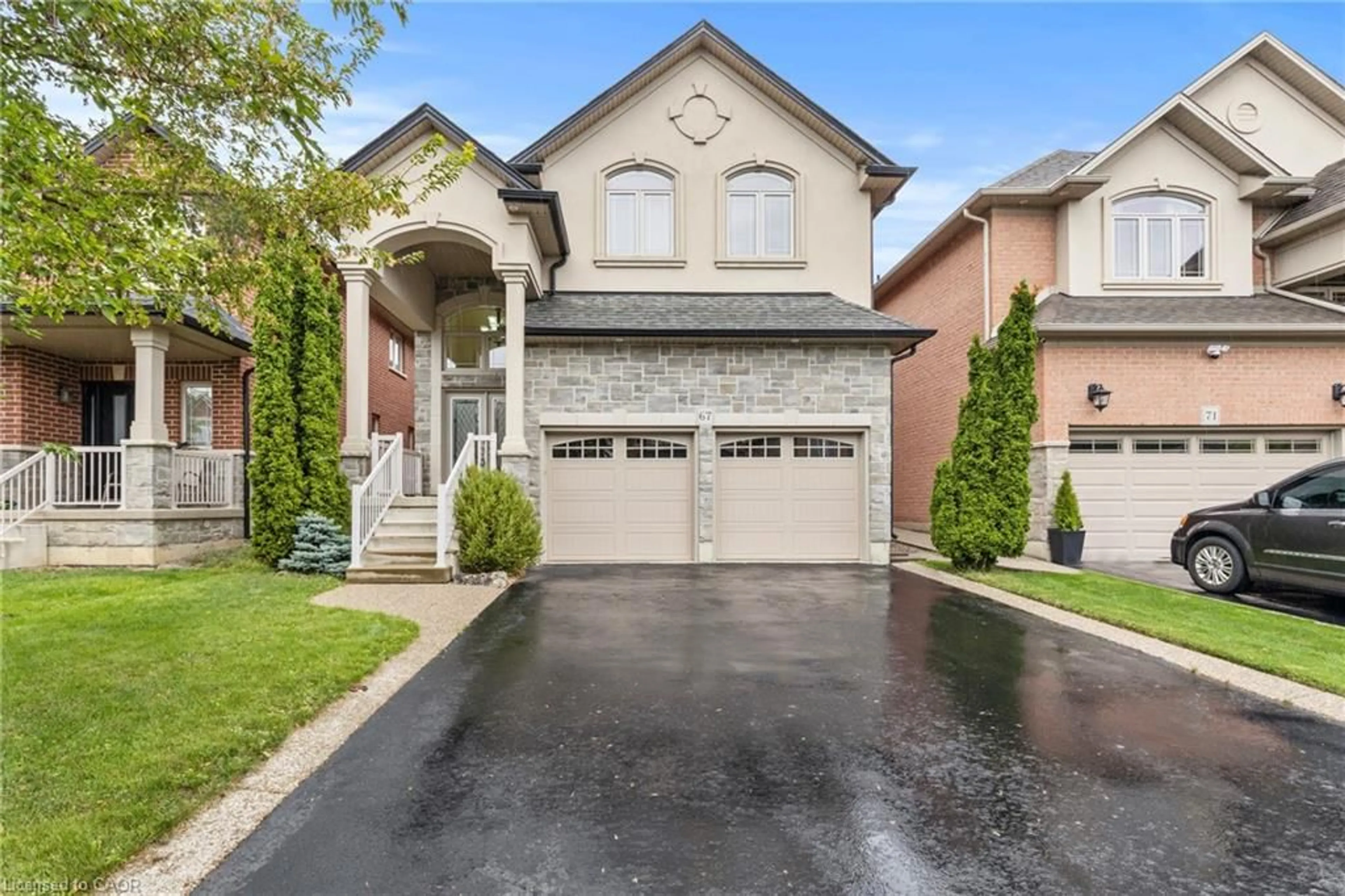 Home with brick exterior material, street for 67 Whittington Dr, Ancaster Ontario L9K 0G8