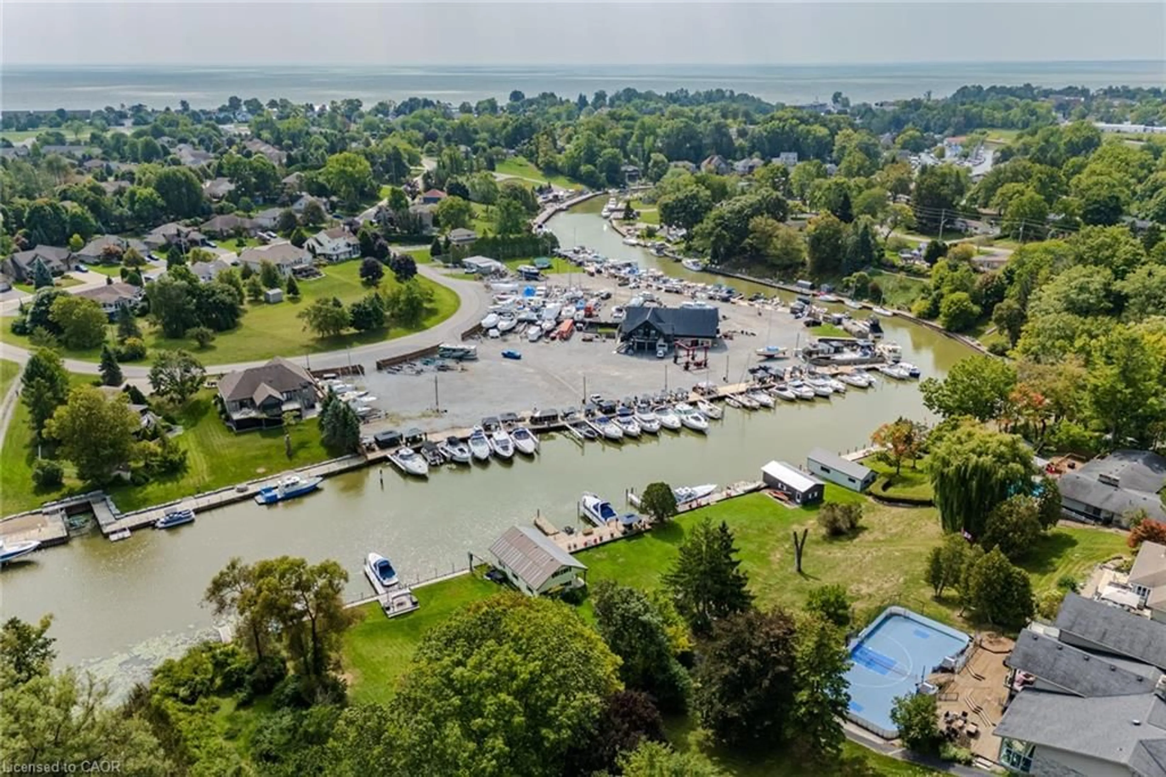 A pic from outside/outdoor area/front of a property/back of a property/a pic from drone, water/lake/river/ocean view for 38 Sunninghill Dr, Port Dover Ontario N0A 1N6