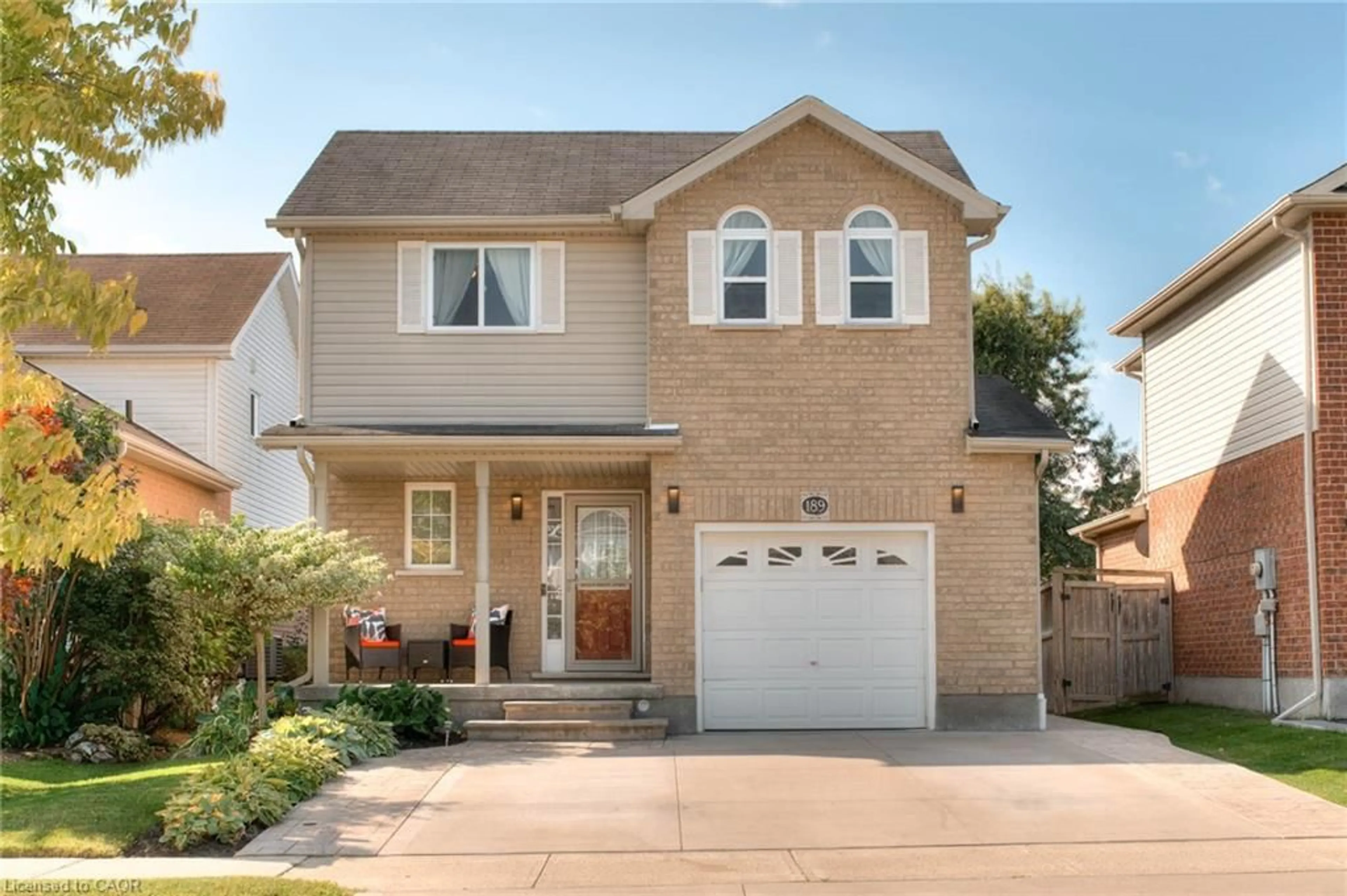 Home with brick exterior material, street for 189 Porchlight Dr, Elmira Ontario N3B 0A3