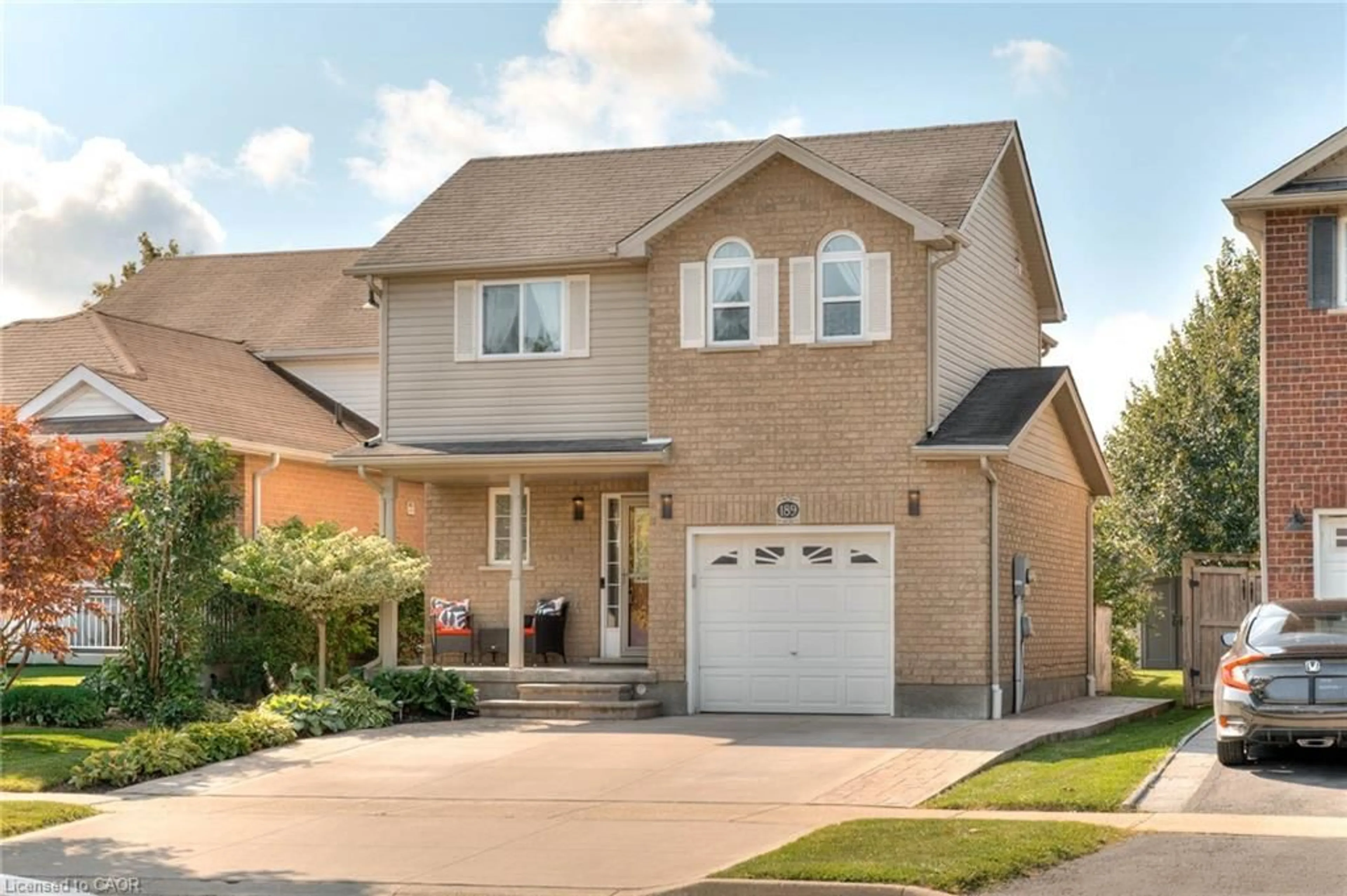 Home with brick exterior material, street for 189 Porchlight Dr, Elmira Ontario N3B 0A3
