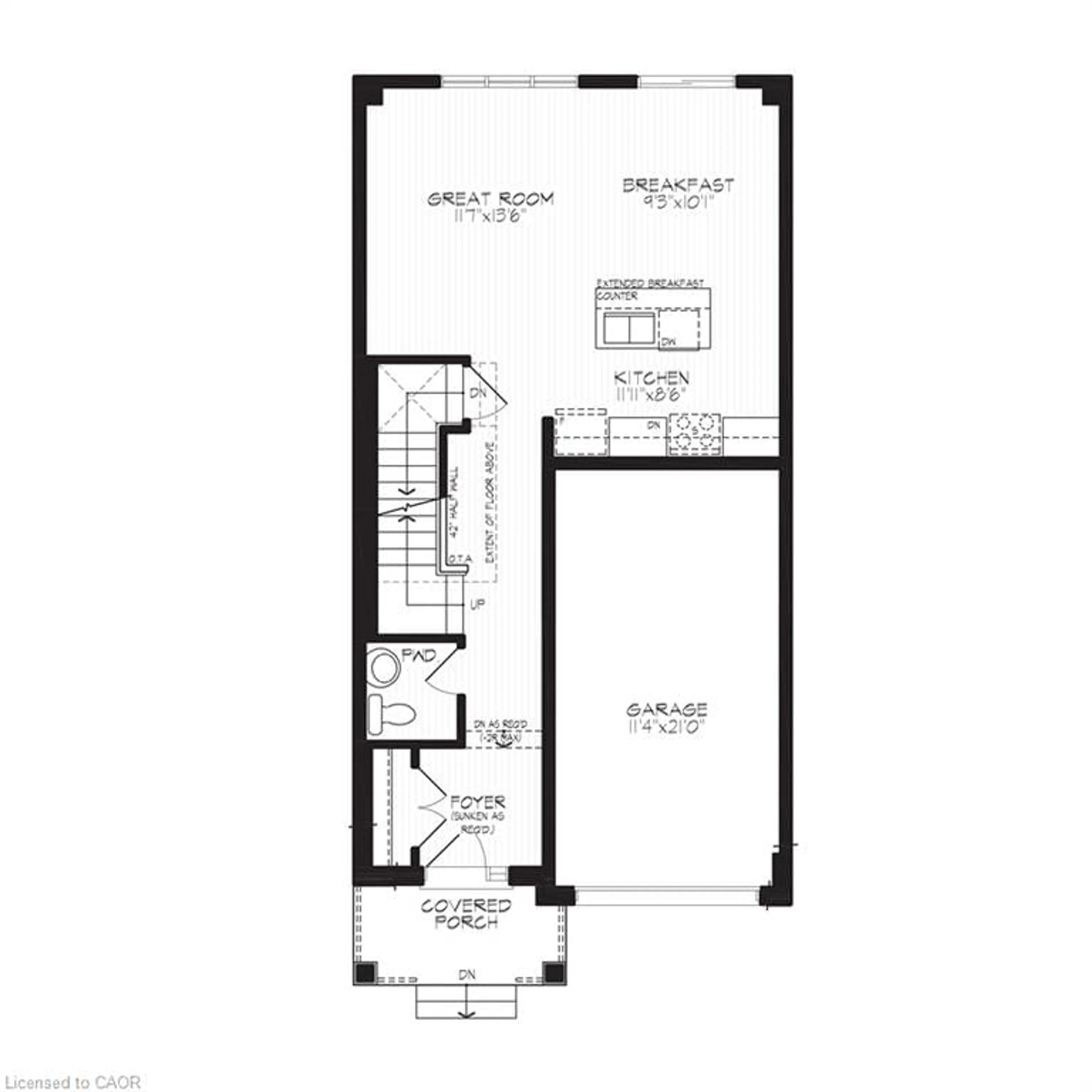 Floor plan for LOT 037 Benninger Dr, Kitchener Ontario N2E 0J9