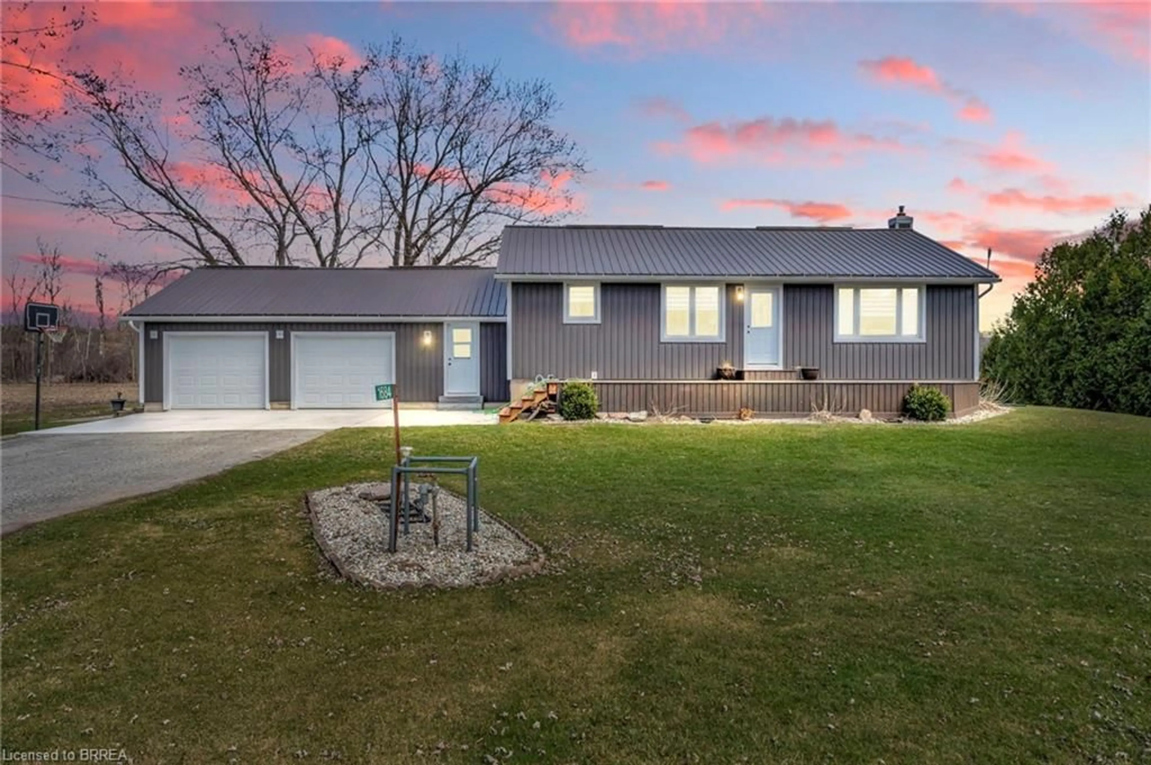Home with vinyl exterior material, street for 1684 Hazen Rd, Langton Ontario N0E 1G0
