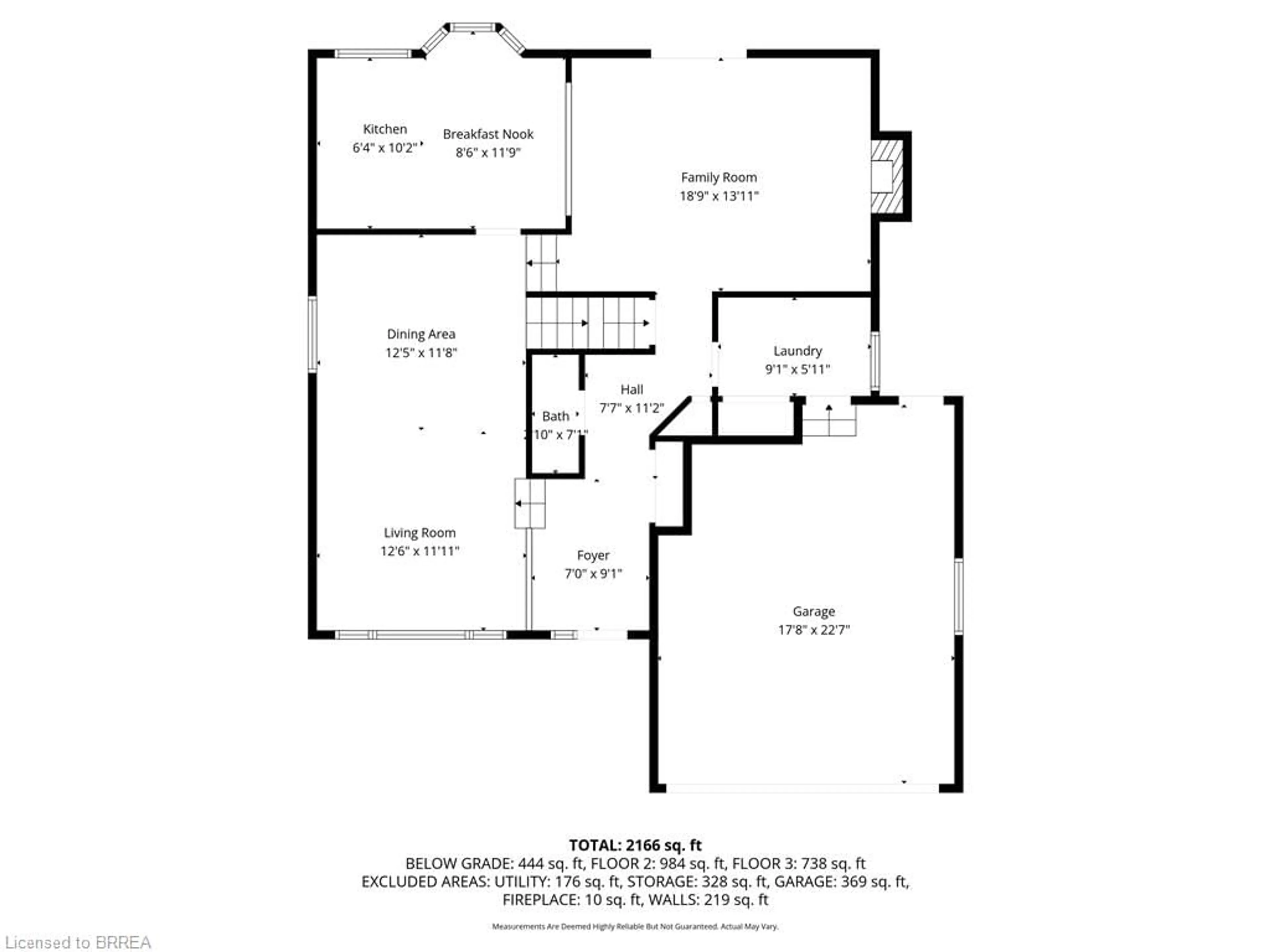 Floor plan for 23 Vance Cres, Waterdown Ontario L8B 0B7