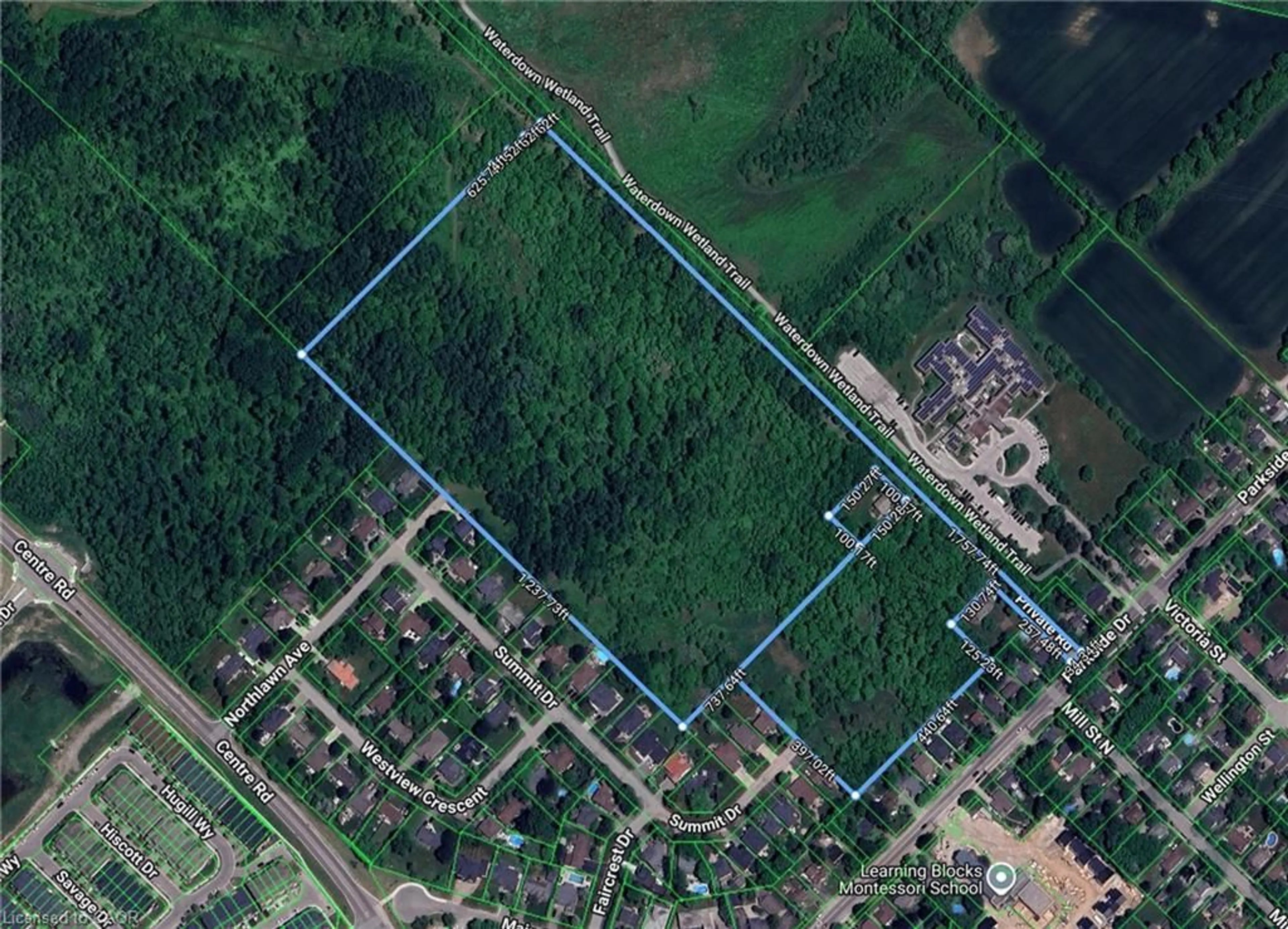 Picture of a map for FRONT Parkside Dr, Waterdown Ontario L0R 2H0