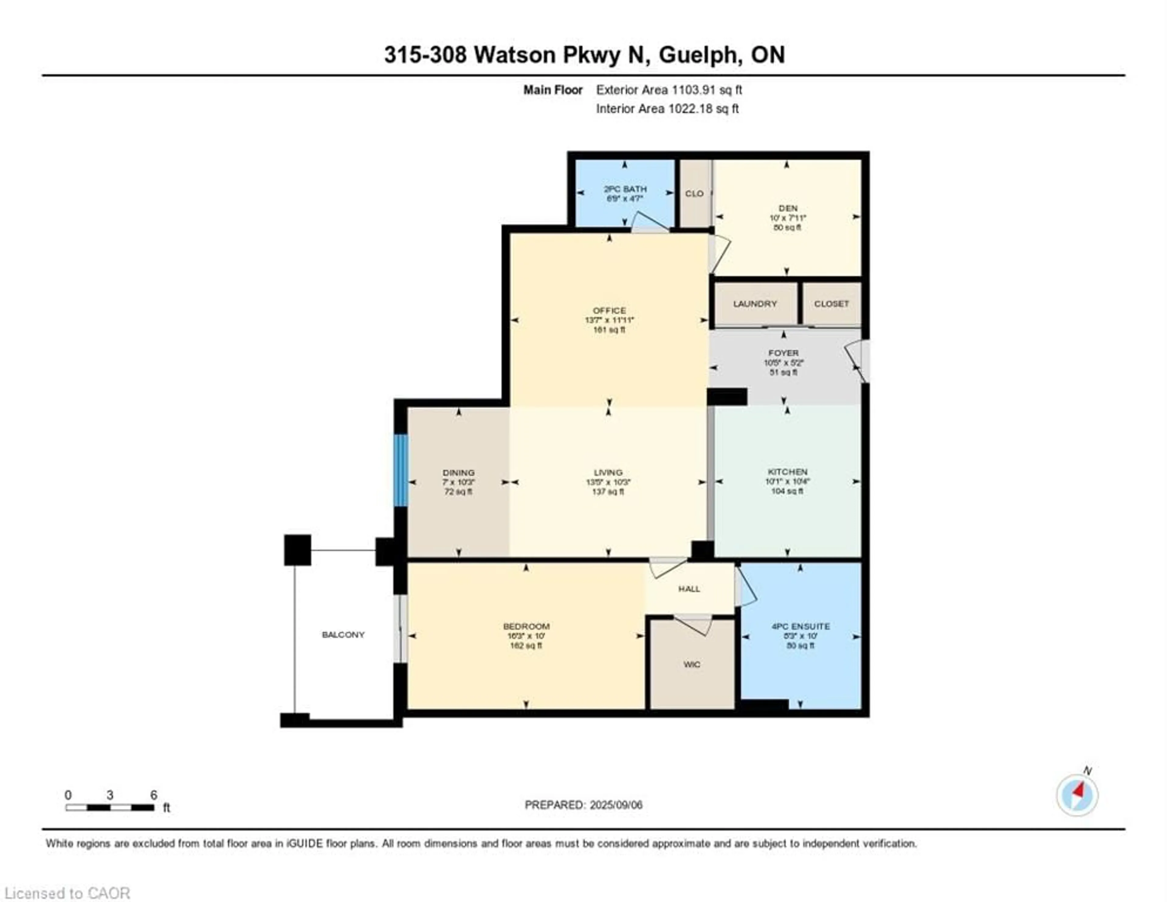 Floor plan for 308 Watson Pky #315, Guelph Ontario N1E 0G7