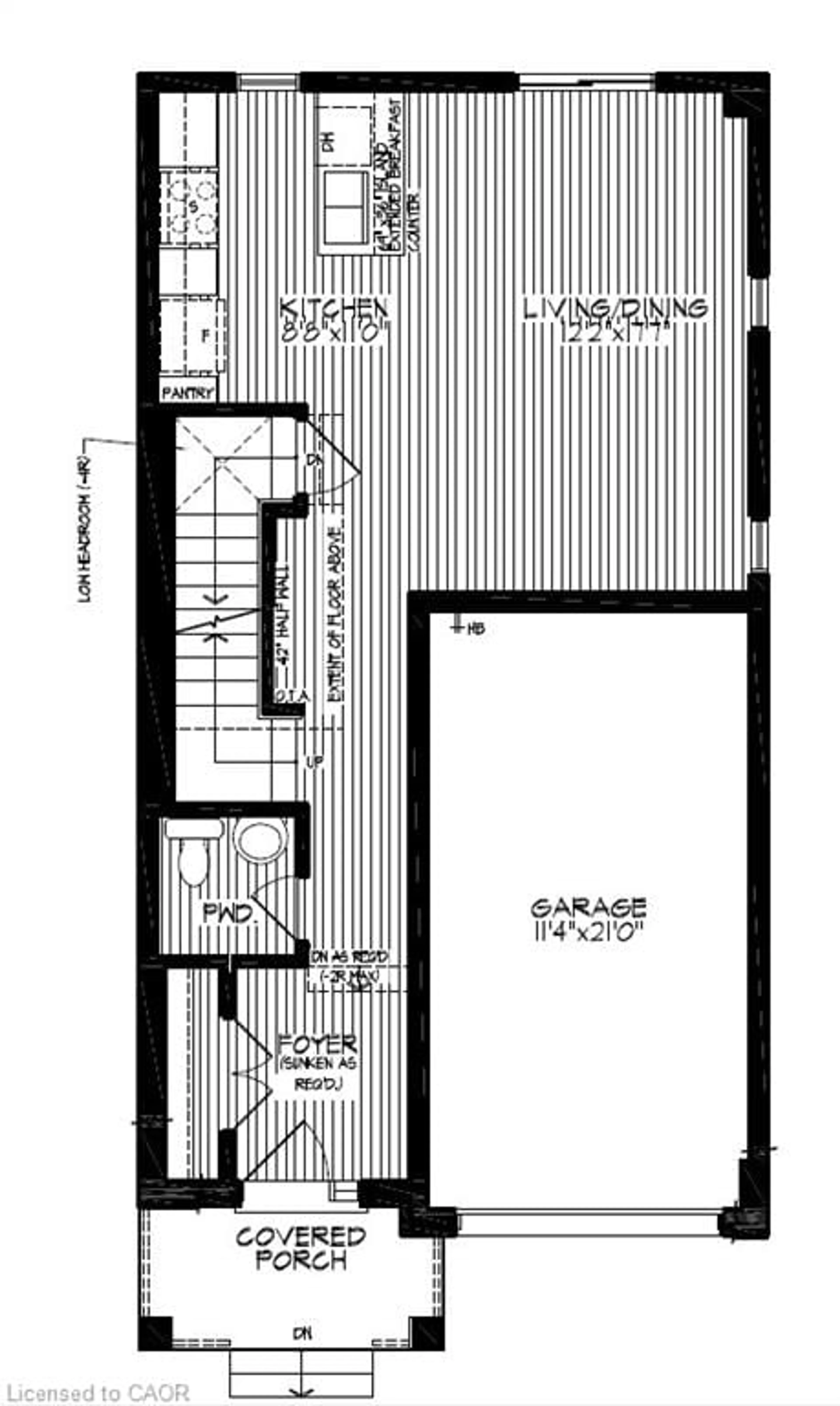 Floor plan for 108 Jacob Detweiller Dr #Lot 0101, Kitchener Ontario N2P 0K7